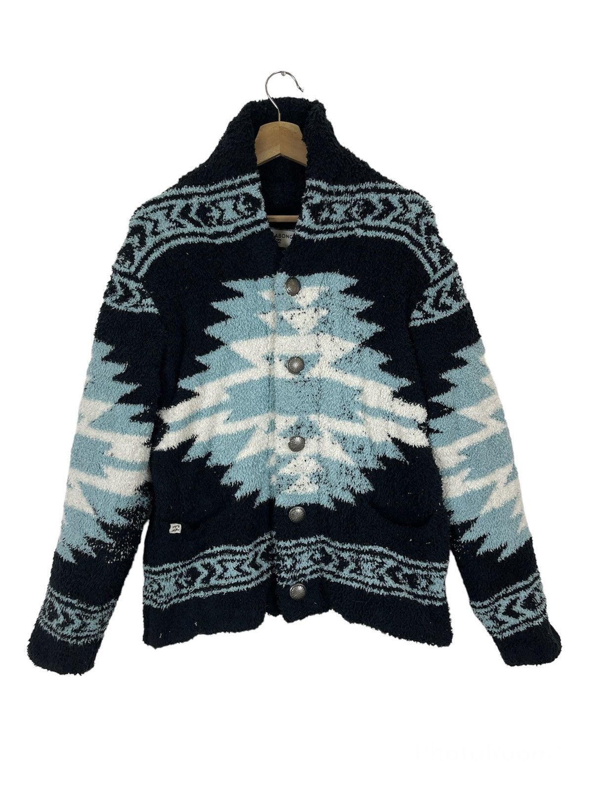 Billabong 90’s BILLABONG Knitwear Navajo Inspire Fleece Size US M / EU 48-50 / 2 - 1 Thumbnail