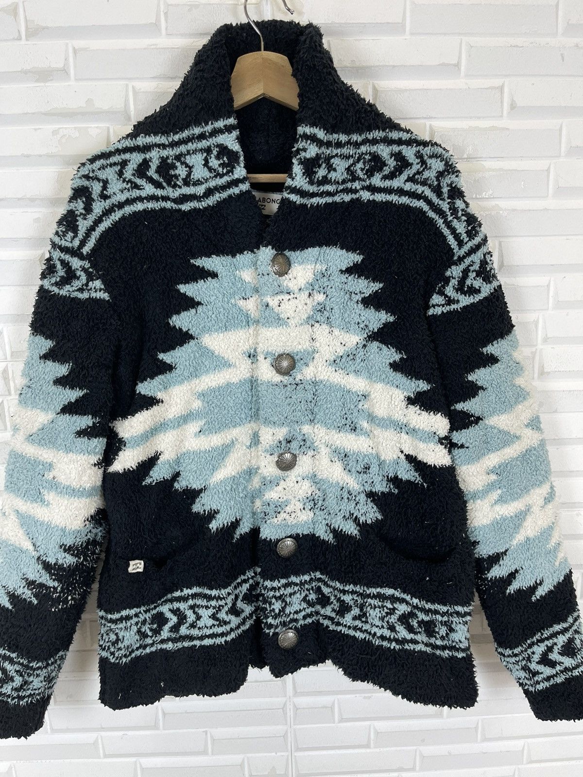 Billabong 90’s BILLABONG Knitwear Navajo Inspire Fleece Size US M / EU 48-50 / 2 - 2 Thumbnail