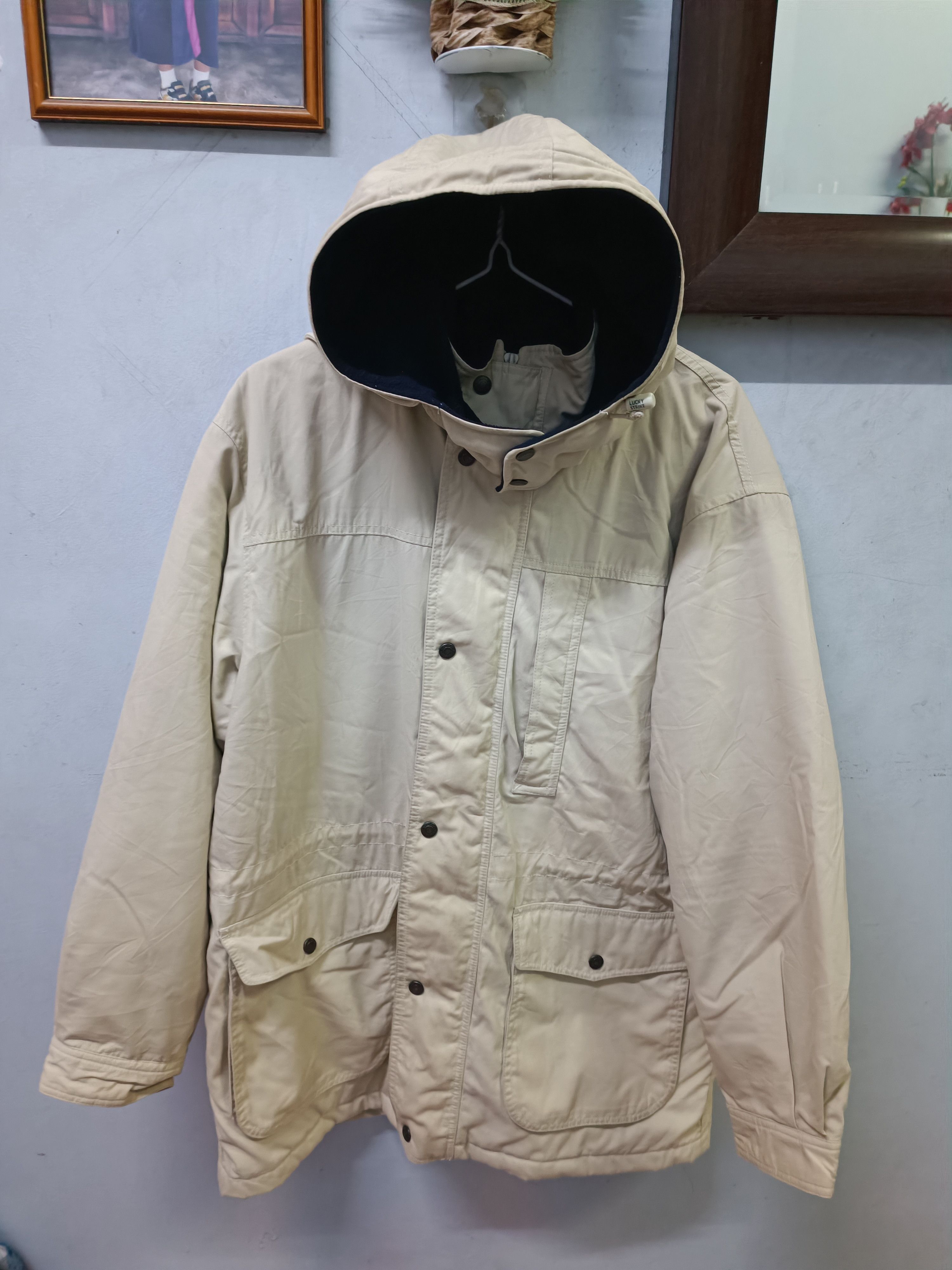 JACKET LUCKY STRIKE ZIPPER/BUTTON UP WITH HOODIES