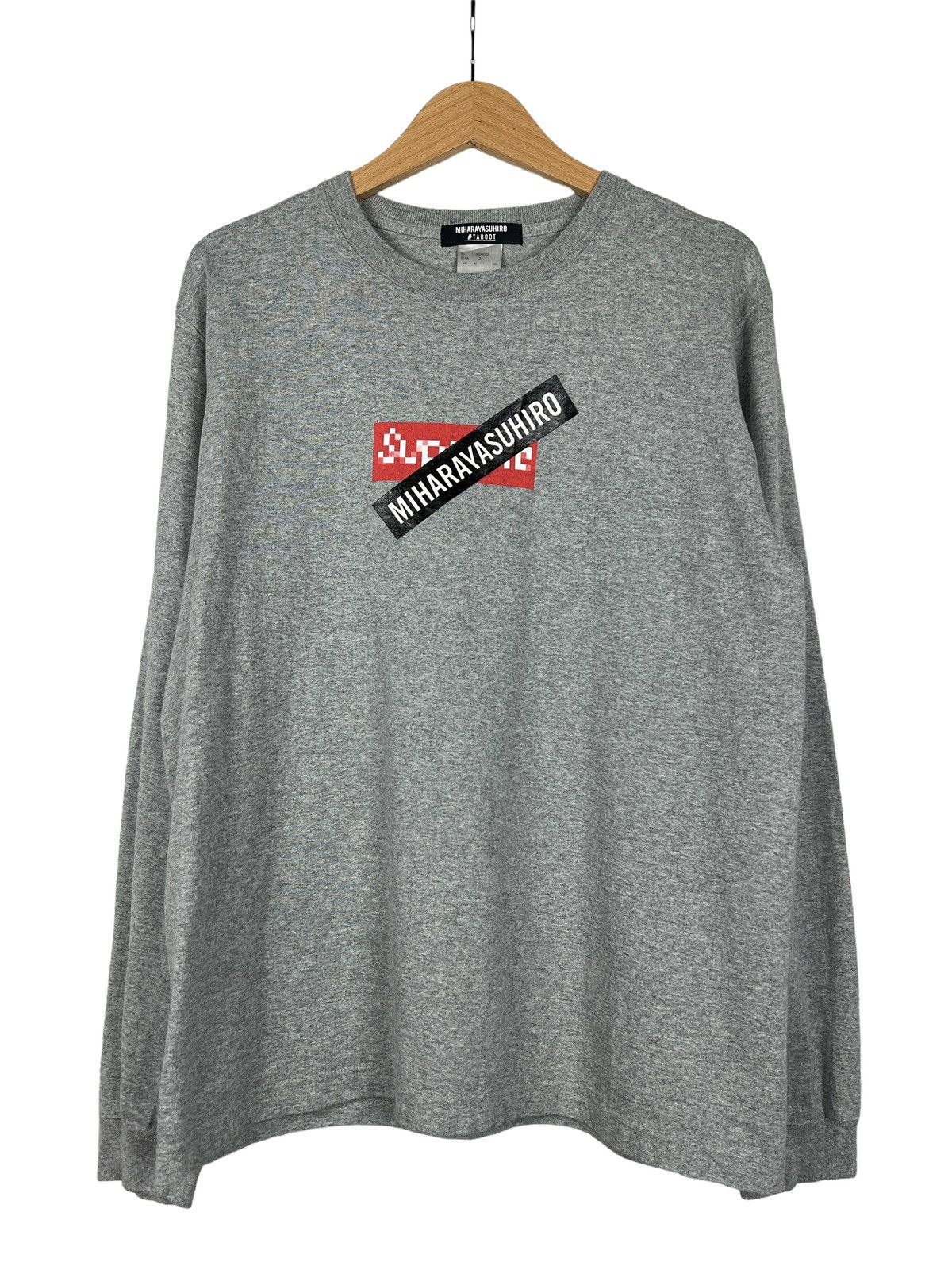 image of Miharayasuhiro Taboot Longsleeve Shirt in Grey, Men's (Size Medium)
