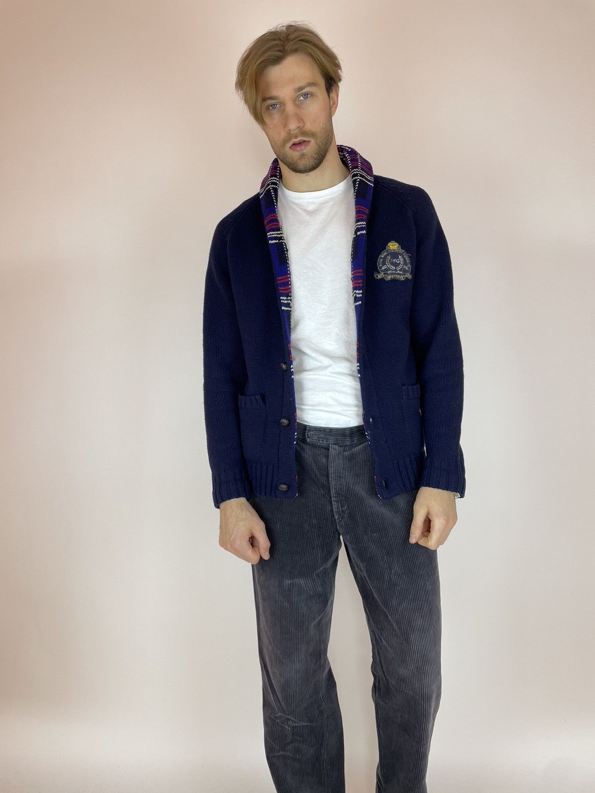 McGregor McGREGOR Wool Cardigan Lambswool Mens sizs L Size US L / EU 52-54 / 3 - 6 Thumbnail