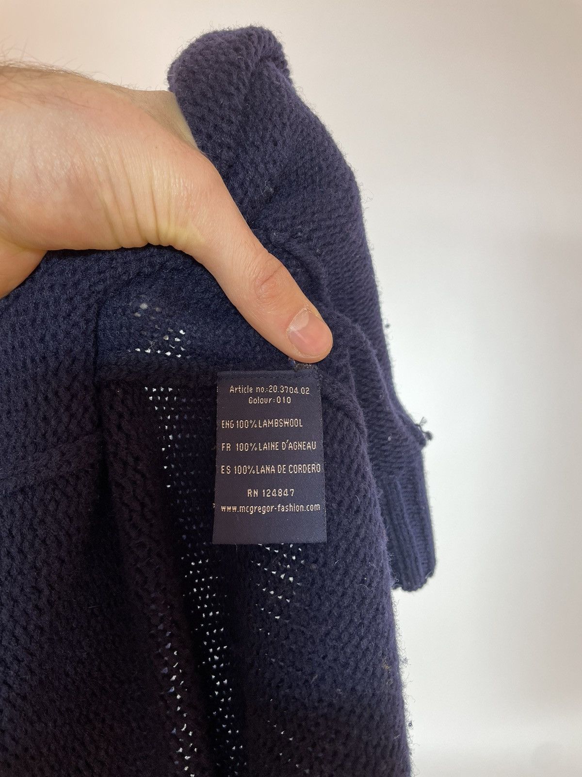 McGregor McGREGOR Wool Cardigan Lambswool Mens sizs L Size US L / EU 52-54 / 3 - 10 Thumbnail