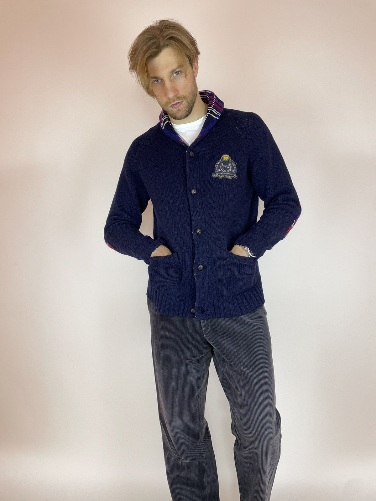 McGregor McGREGOR Wool Cardigan Lambswool Mens sizs L Size US L / EU 52-54 / 3 - 5 Thumbnail
