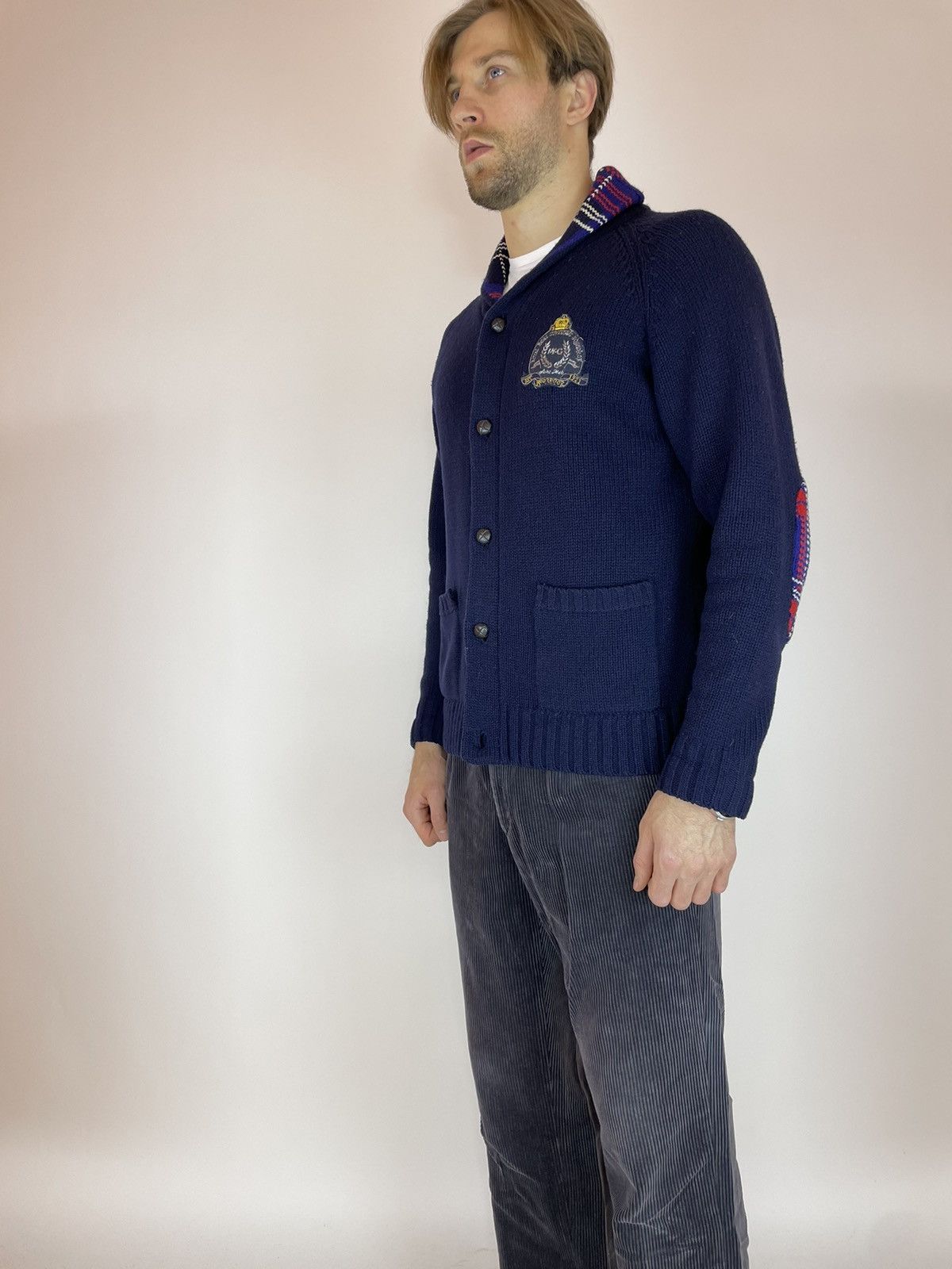 McGregor McGREGOR Wool Cardigan Lambswool Mens sizs L Size US L / EU 52-54 / 3 - 8 Thumbnail