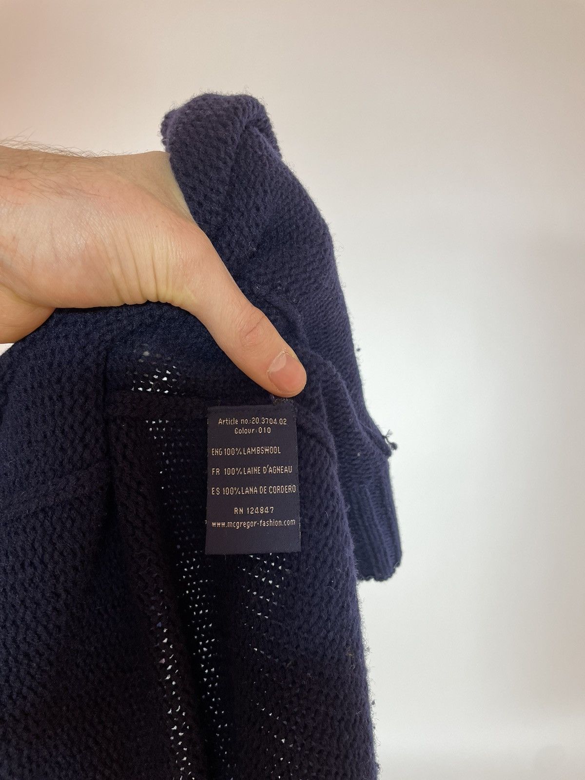 McGregor McGREGOR Wool Cardigan Lambswool Mens sizs L Size US L / EU 52-54 / 3 - 11 Thumbnail
