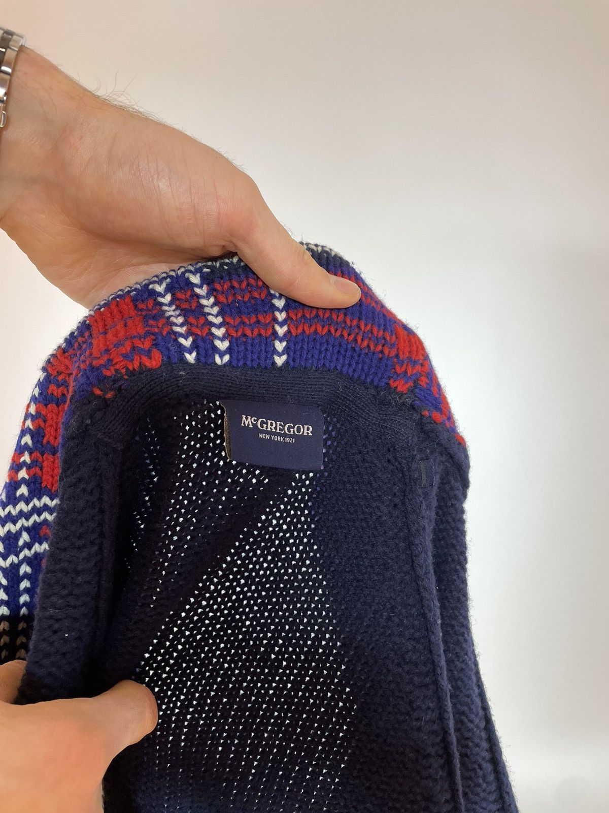 McGregor McGREGOR Wool Cardigan Lambswool Mens sizs L Size US L / EU 52-54 / 3 - 14 Thumbnail