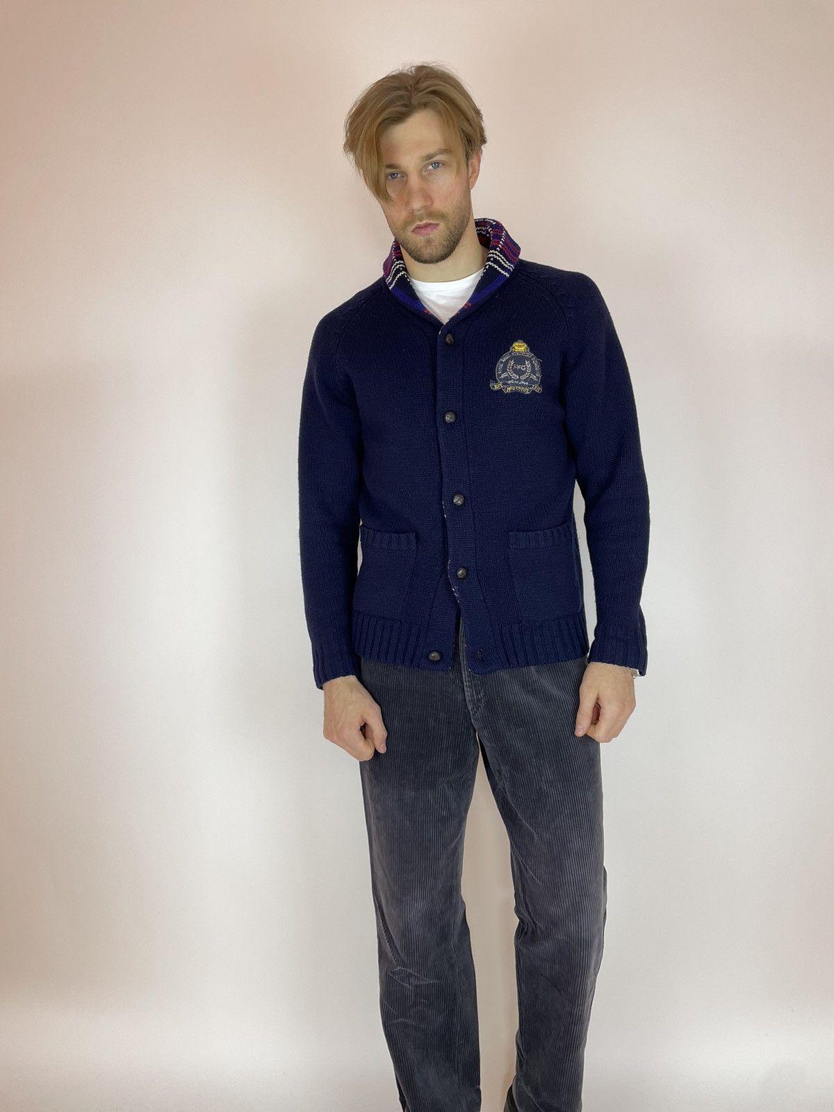 McGregor McGREGOR Wool Cardigan Lambswool Mens sizs L Size US L / EU 52-54 / 3 - 4 Thumbnail