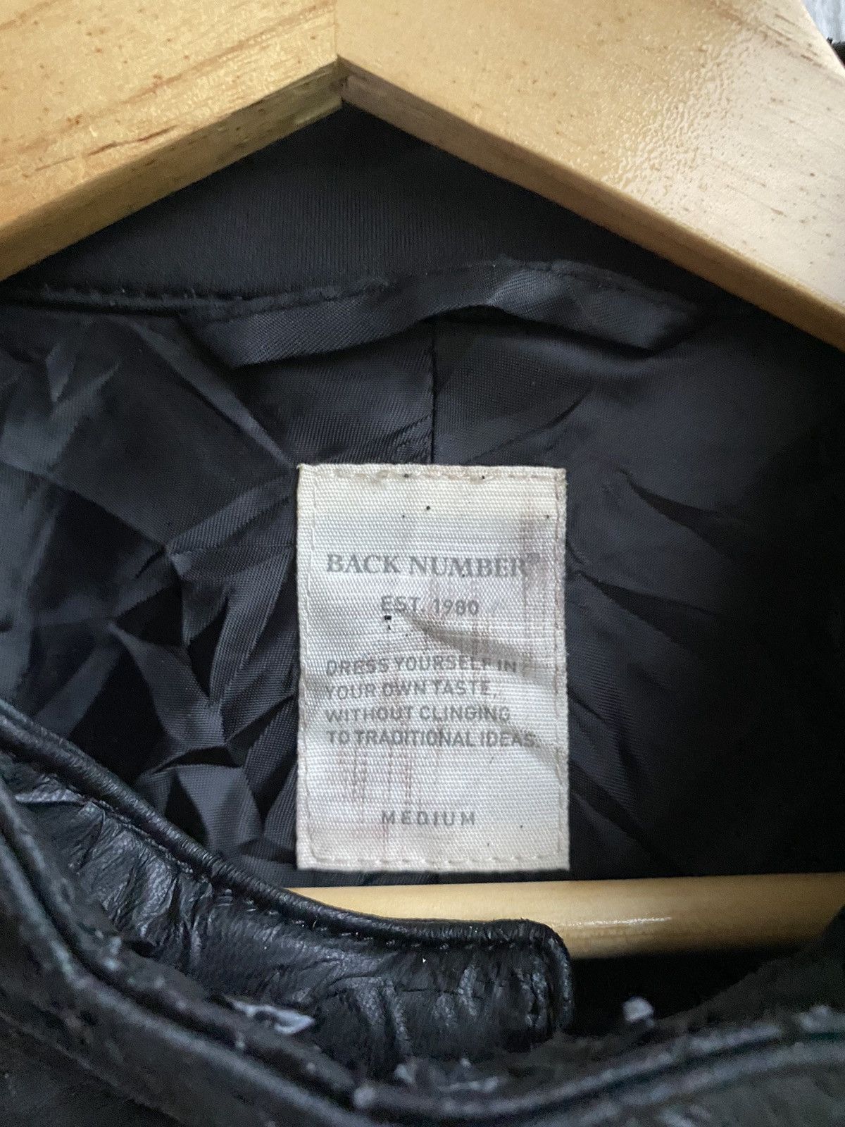 Japanese Brand Back Number THRASHED Motorcycle Riding Leather Jacket Size US M / EU 48-50 / 2 - 6 Thumbnail