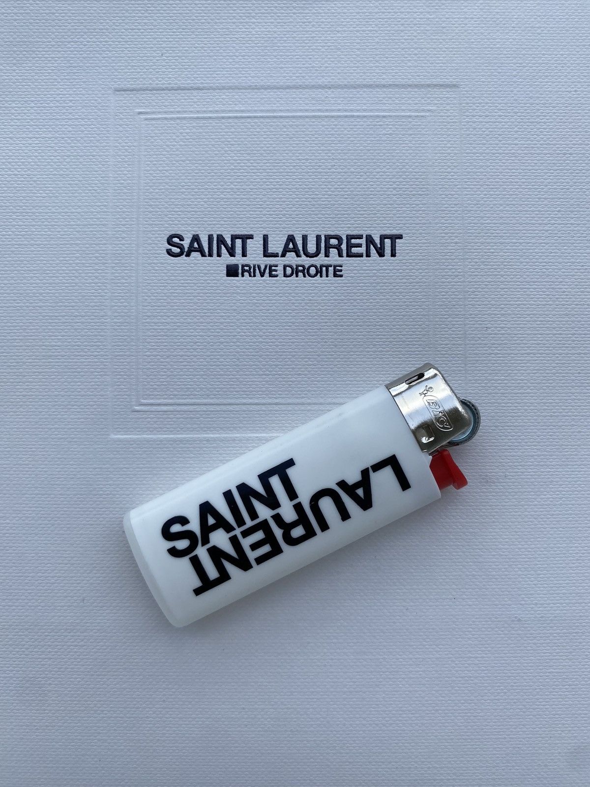 Saint Laurent Paris Saint Laurent Lighter - “Saint Laurent” White Size ONE SIZE - 4 Thumbnail