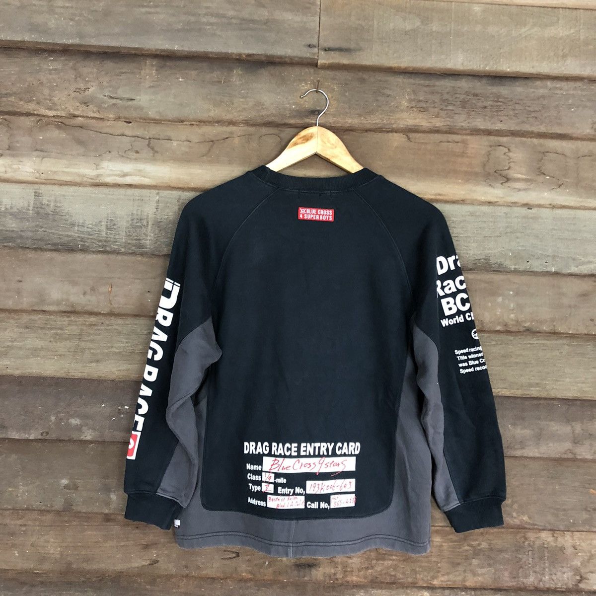Japanese Brand Blue Cross racing Black Sweatshirt kids #5660 Size US S / EU 44-46 / 1 - 13 Thumbnail