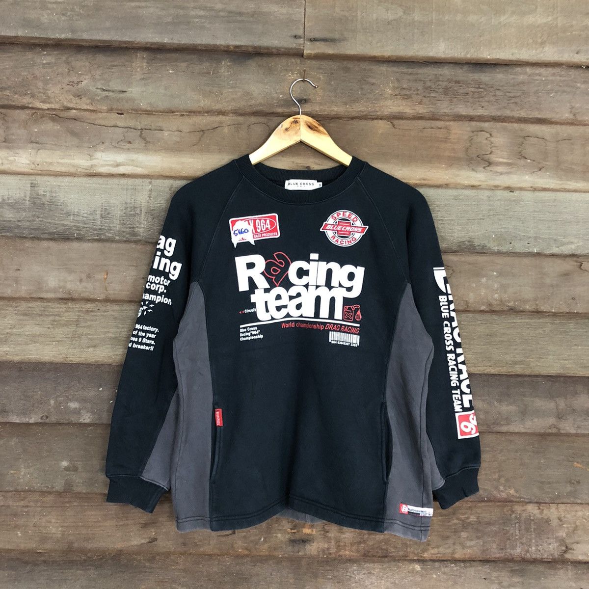 Japanese Brand Blue Cross racing Black Sweatshirt kids #5660 Size US S / EU 44-46 / 1 - 1 Thumbnail