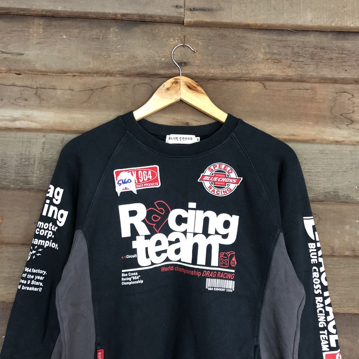 Japanese Brand Blue Cross racing Black Sweatshirt kids #5660 Size US S / EU 44-46 / 1 - 9 Thumbnail