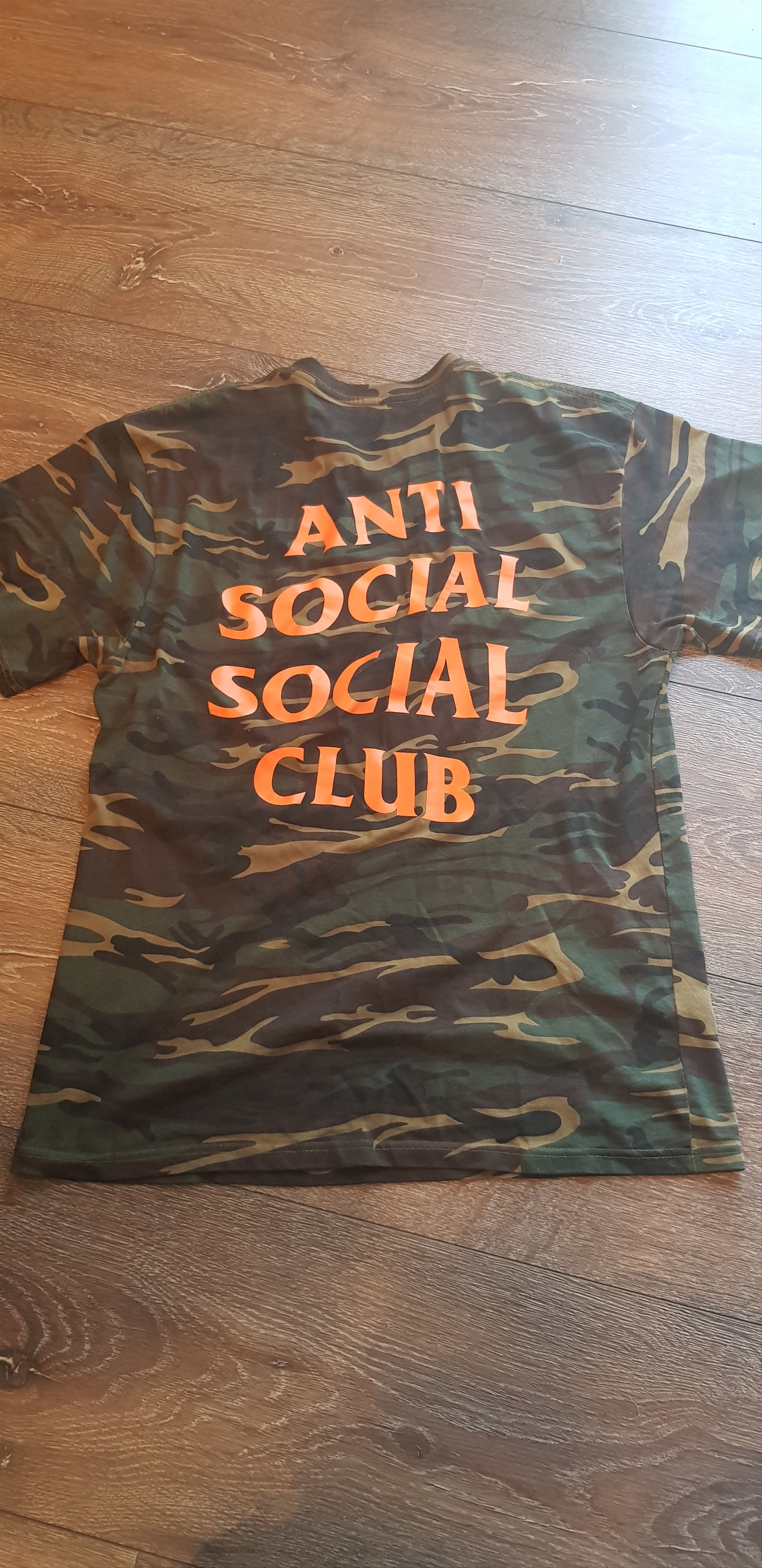 Anti Social Social Club DS Anti Social Social Club ASSC Orange Logo Green Ghost Camo Tee Shirt Bape Supreme Kith In Hand Size US L / EU 52-54 / 3 - 1 Thumbnail