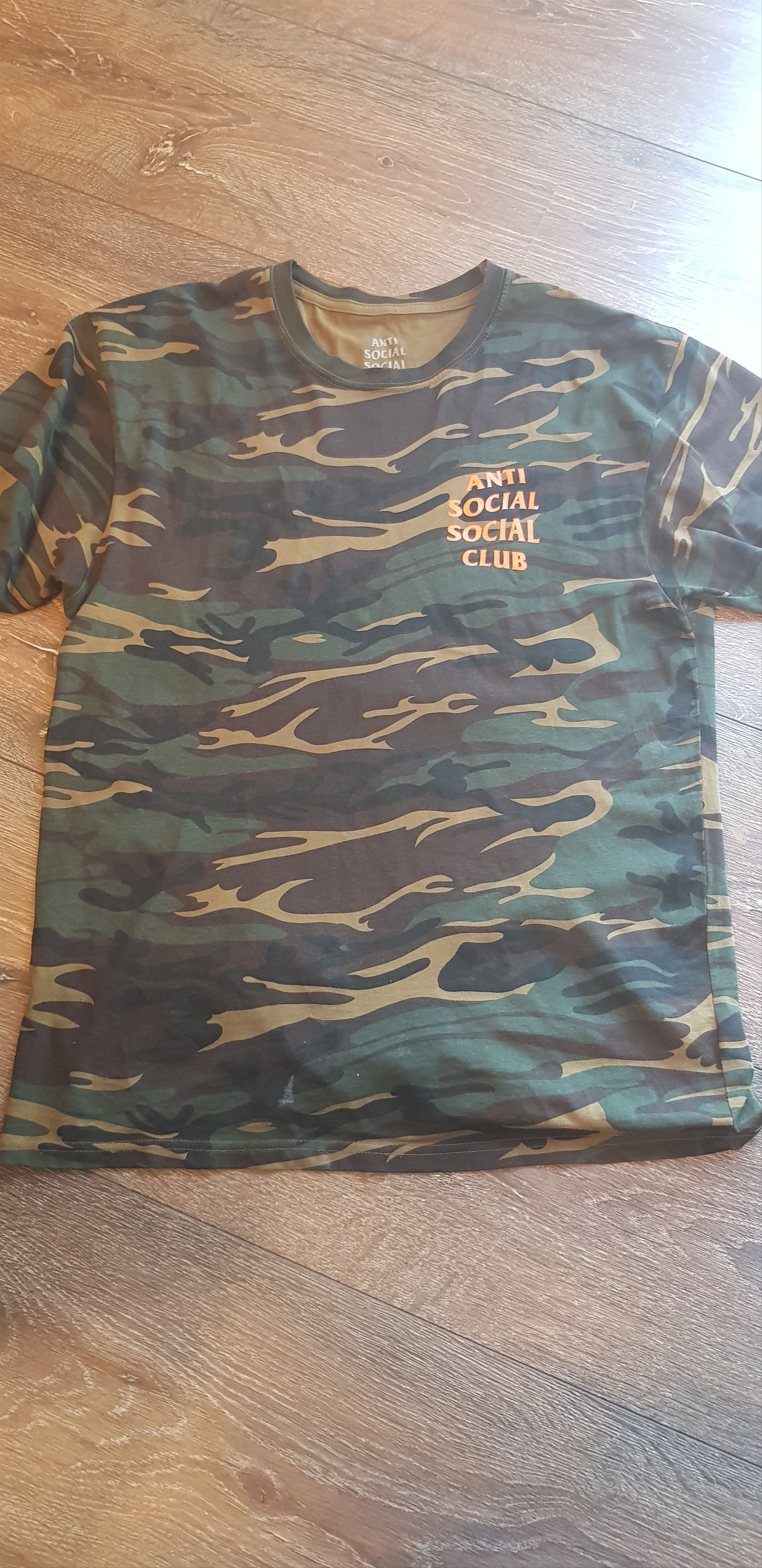 Anti Social Social Club DS Anti Social Social Club ASSC Orange Logo Green Ghost Camo Tee Shirt Bape Supreme Kith In Hand Size US L / EU 52-54 / 3 - 2 Thumbnail