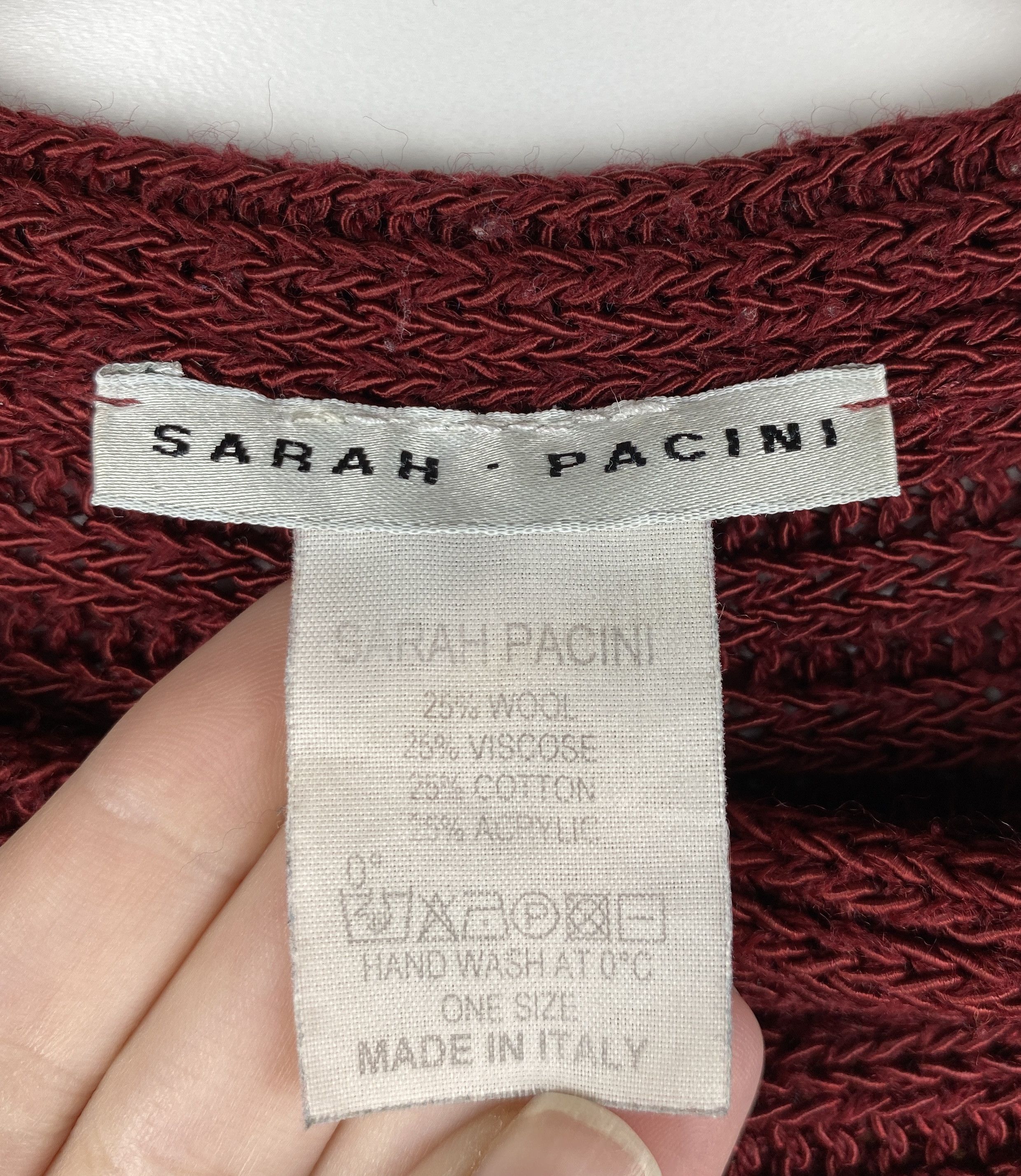 Sarah Pacini Sarah Pacini Knit Cropped Sweater Made in Italy One Size Size ONE SIZE - 5 Thumbnail