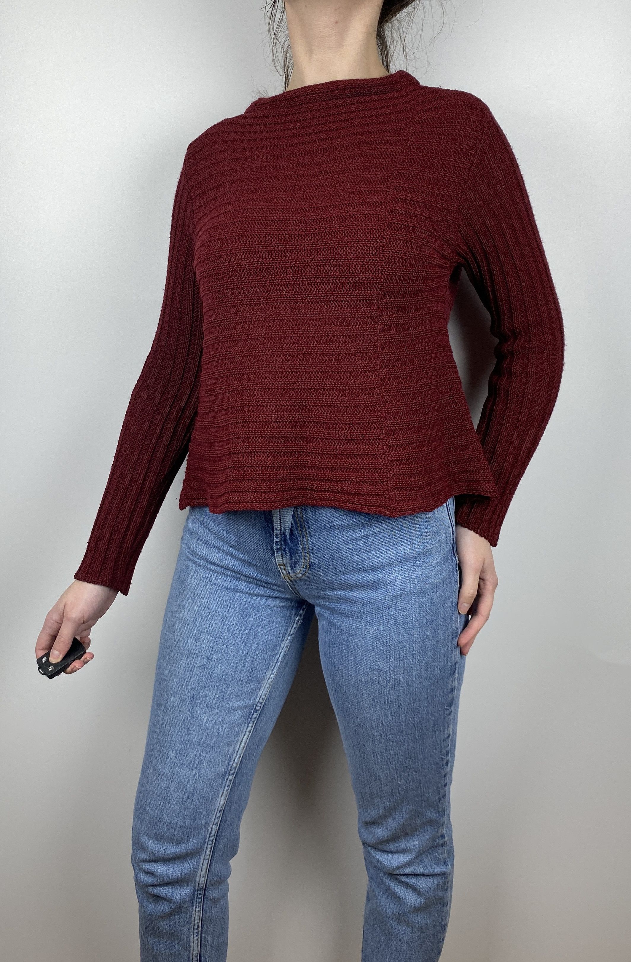 Sarah Pacini Sarah Pacini Knit Cropped Sweater Made in Italy One Size Size ONE SIZE - 3 Thumbnail