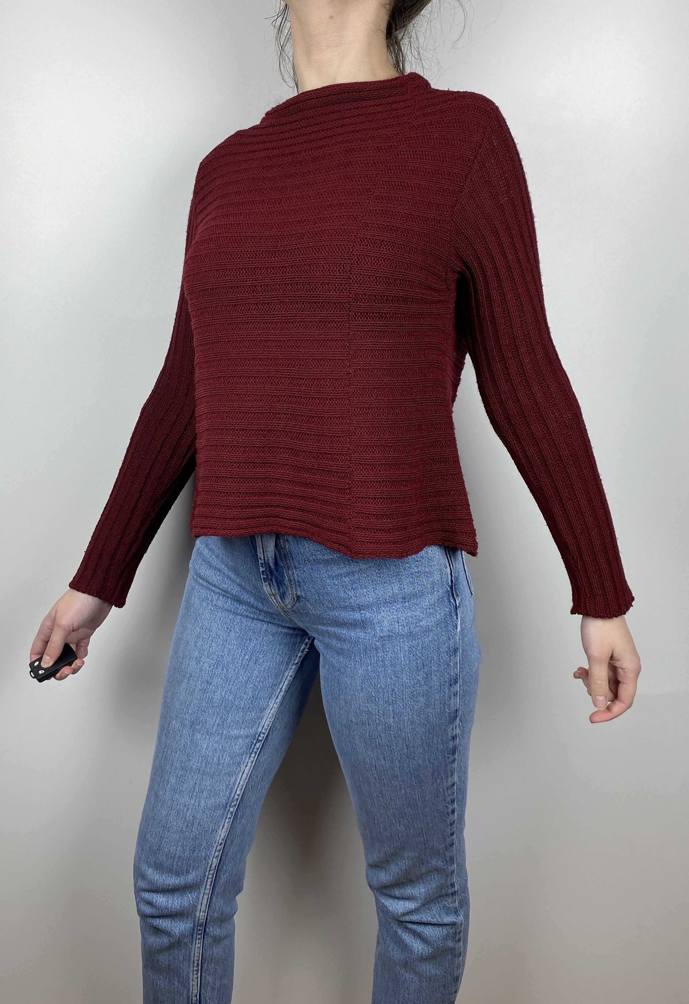 Sarah Pacini Sarah Pacini Knit Cropped Sweater Made in Italy One Size Size ONE SIZE - 2 Thumbnail
