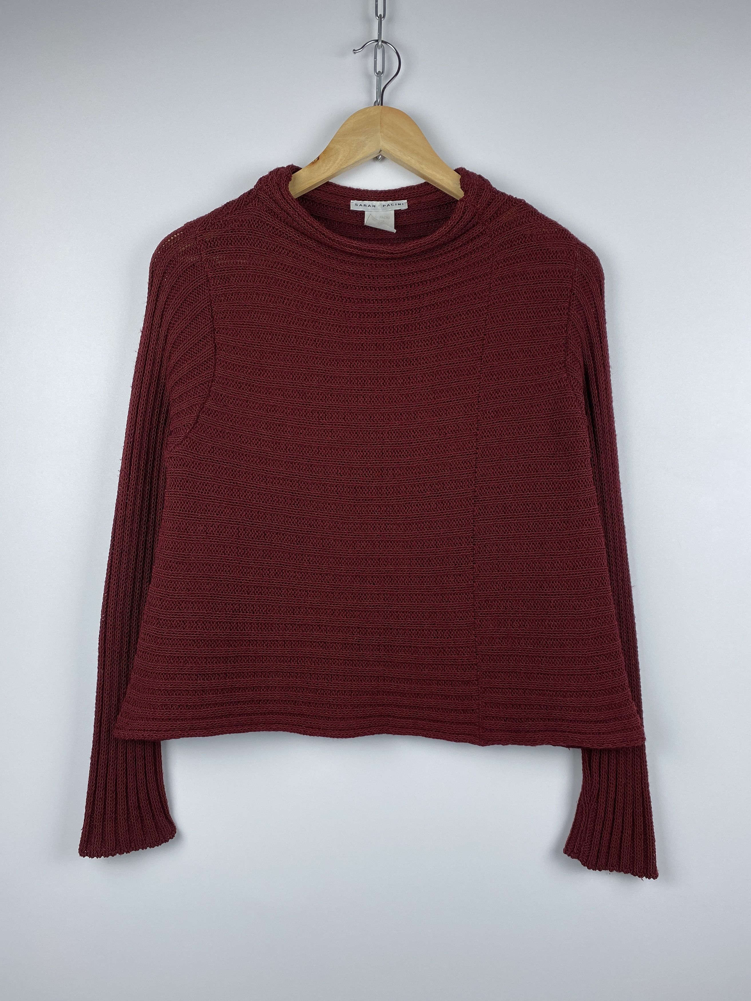 Sarah Pacini Sarah Pacini Knit Cropped Sweater Made in Italy One Size Size ONE SIZE - 1 Thumbnail