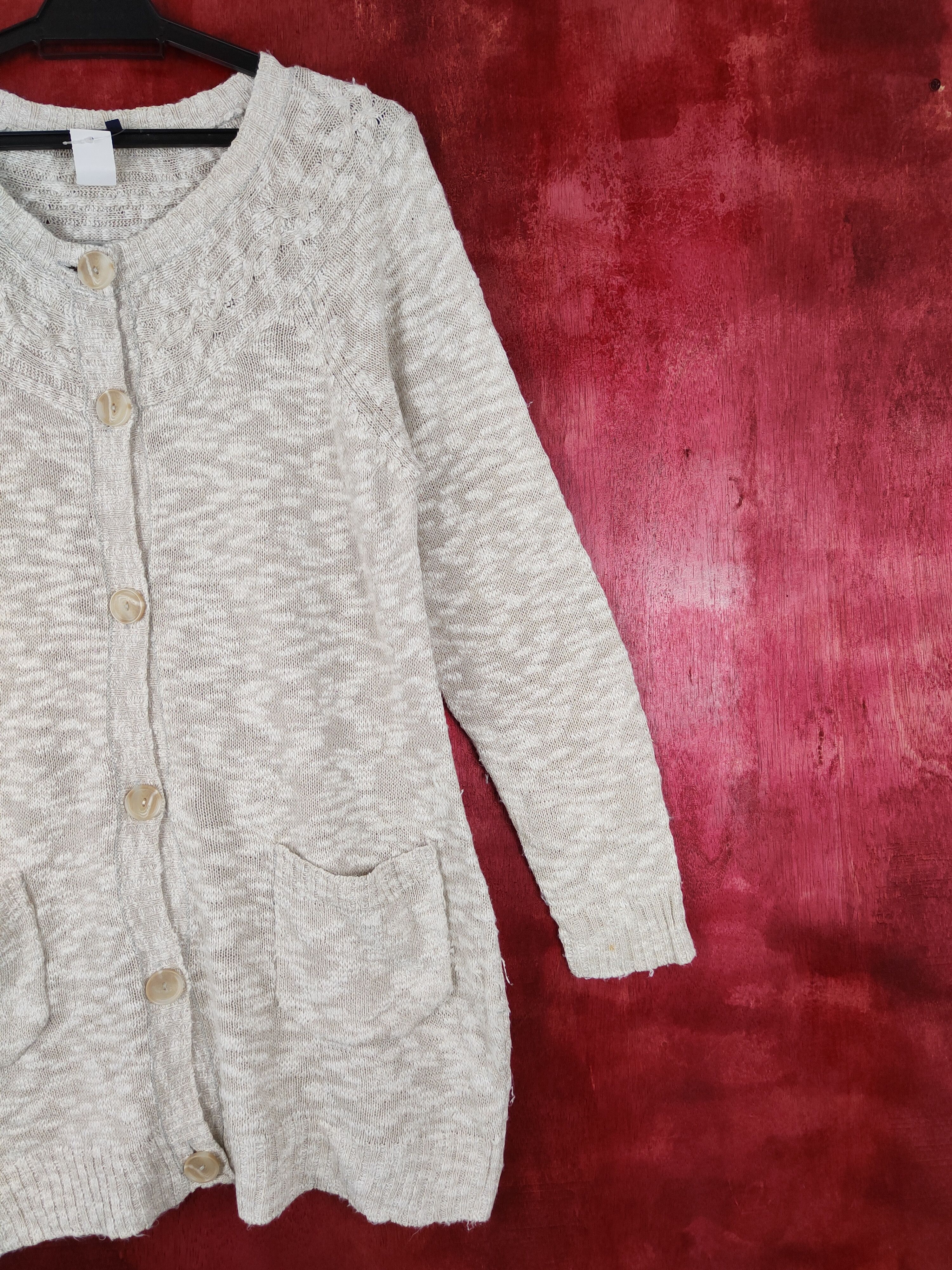 Japanese Brand Japan cardigan Cream Knitwear #4372 Size US M / EU 48-50 / 2 - 6 Thumbnail