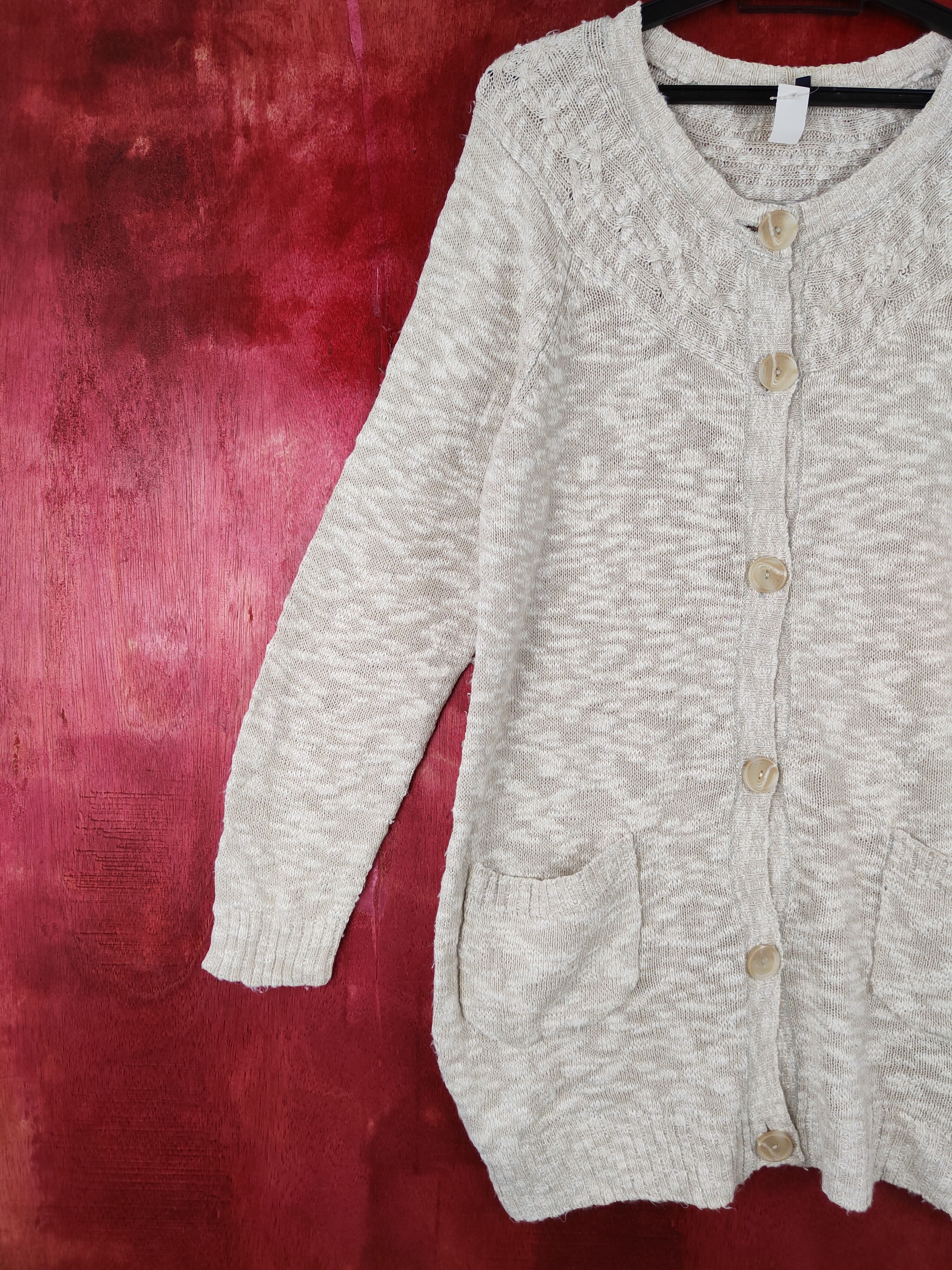 Japanese Brand Japan cardigan Cream Knitwear #4372 Size US M / EU 48-50 / 2 - 5 Thumbnail