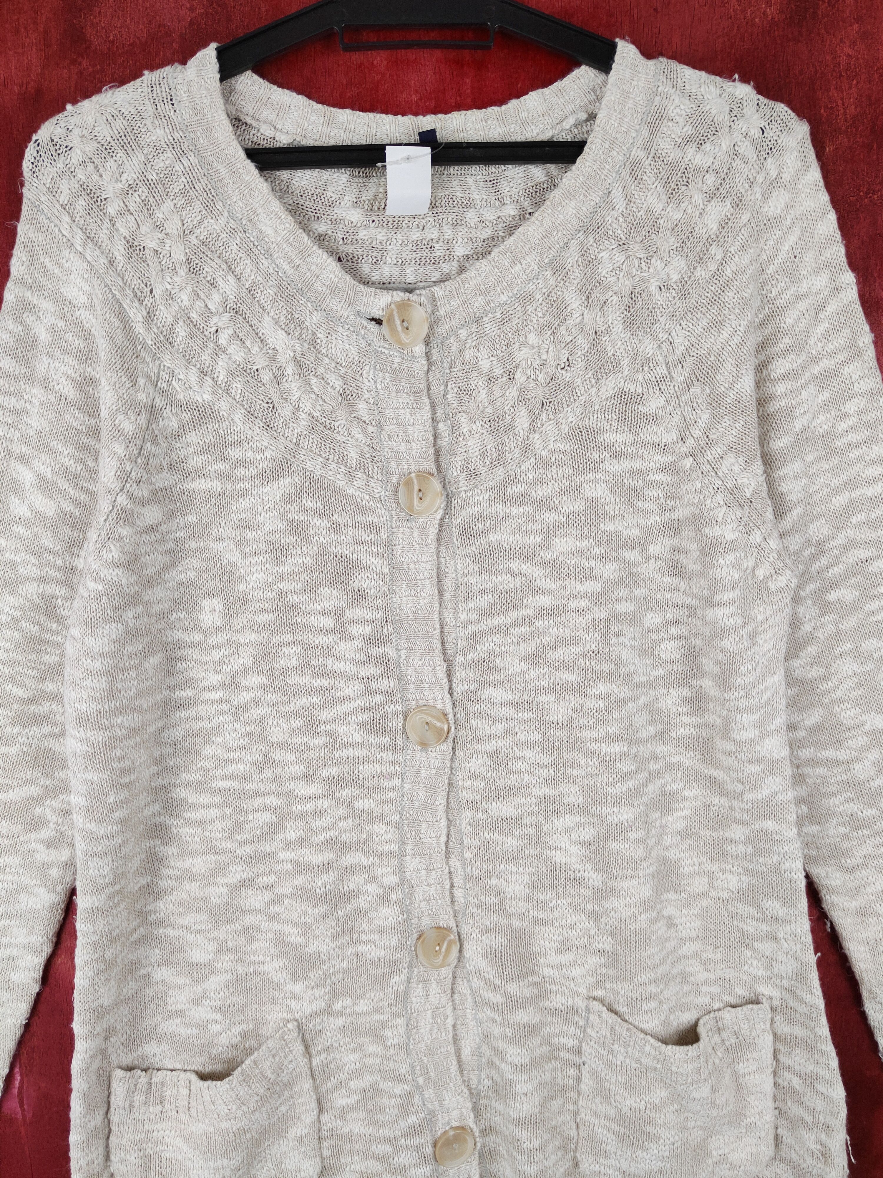 Japanese Brand Japan cardigan Cream Knitwear #4372 Size US M / EU 48-50 / 2 - 2 Thumbnail