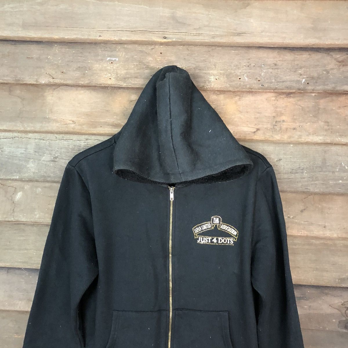 Japanese Brand × Vintage Just 4 Dots japan Black Hoodie sweater #4018 Size US L / EU 52-54 / 3 - 4 Thumbnail