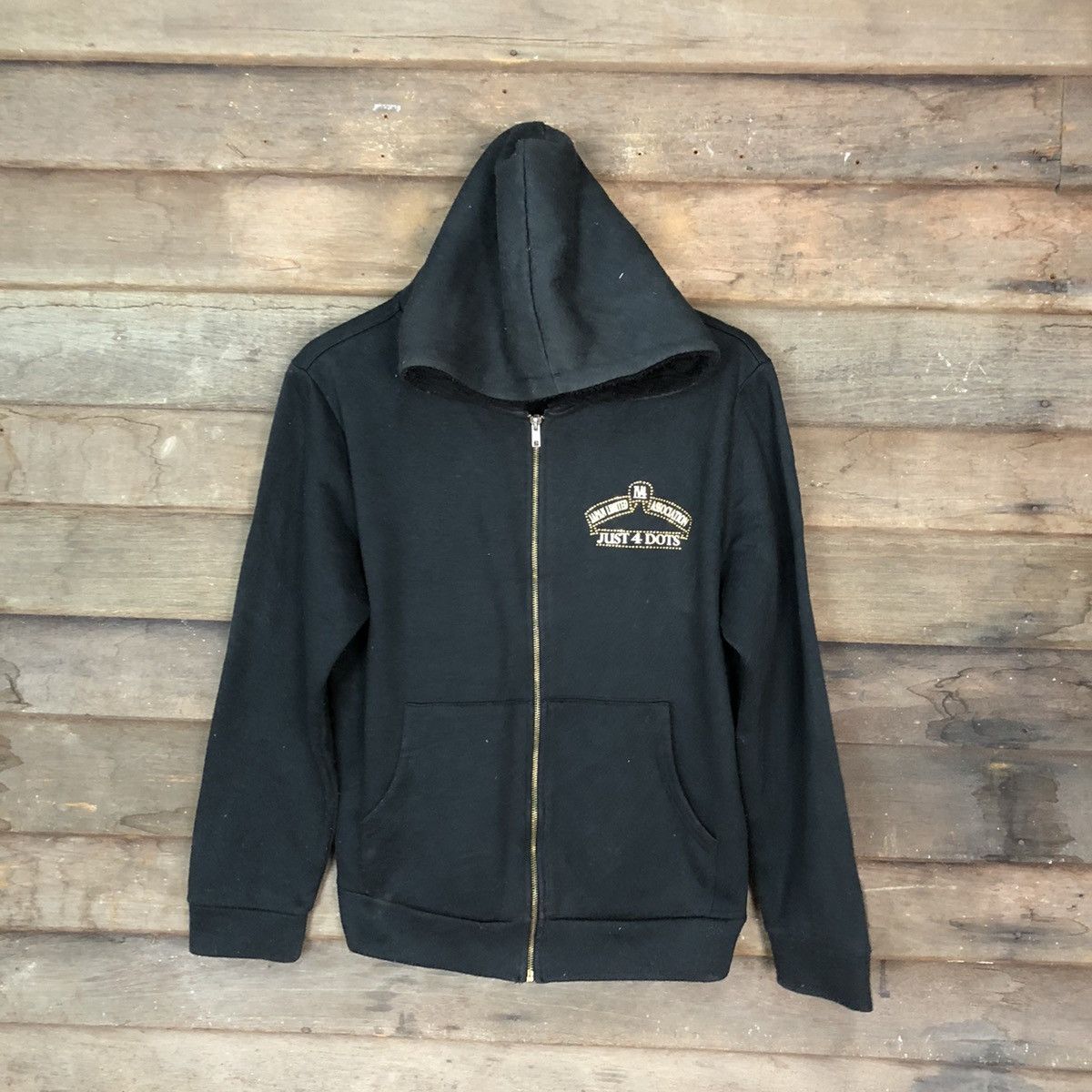 Japanese Brand × Vintage Just 4 Dots japan Black Hoodie sweater #4018 Size US L / EU 52-54 / 3 - 3 Thumbnail