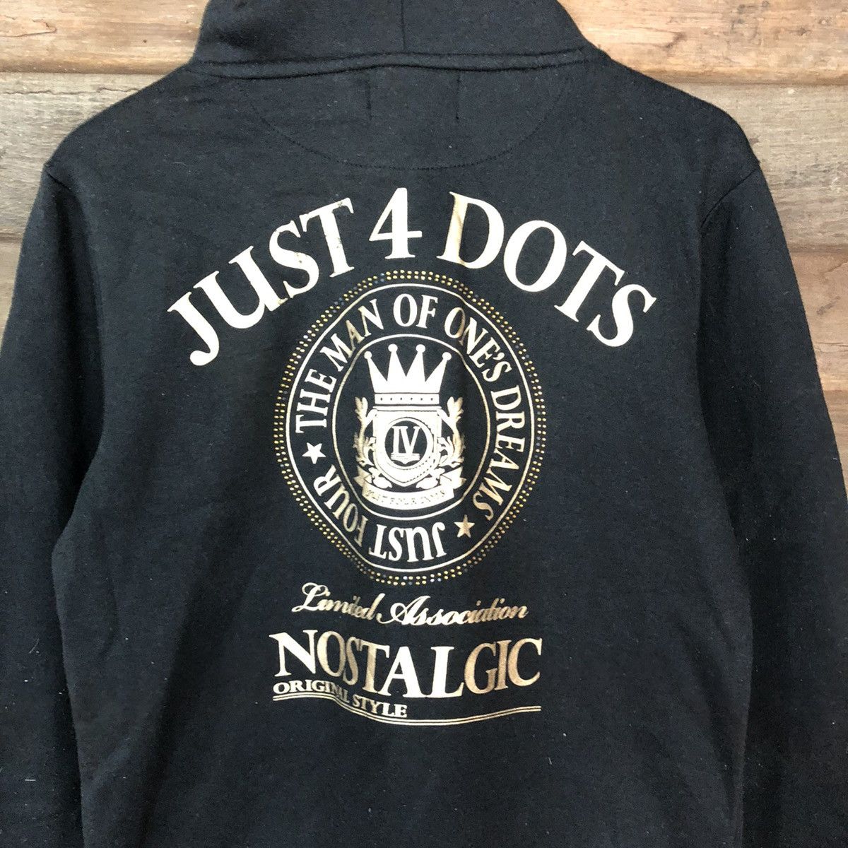 Japanese Brand × Vintage Just 4 Dots japan Black Hoodie sweater #4018 Size US L / EU 52-54 / 3 - 2 Thumbnail