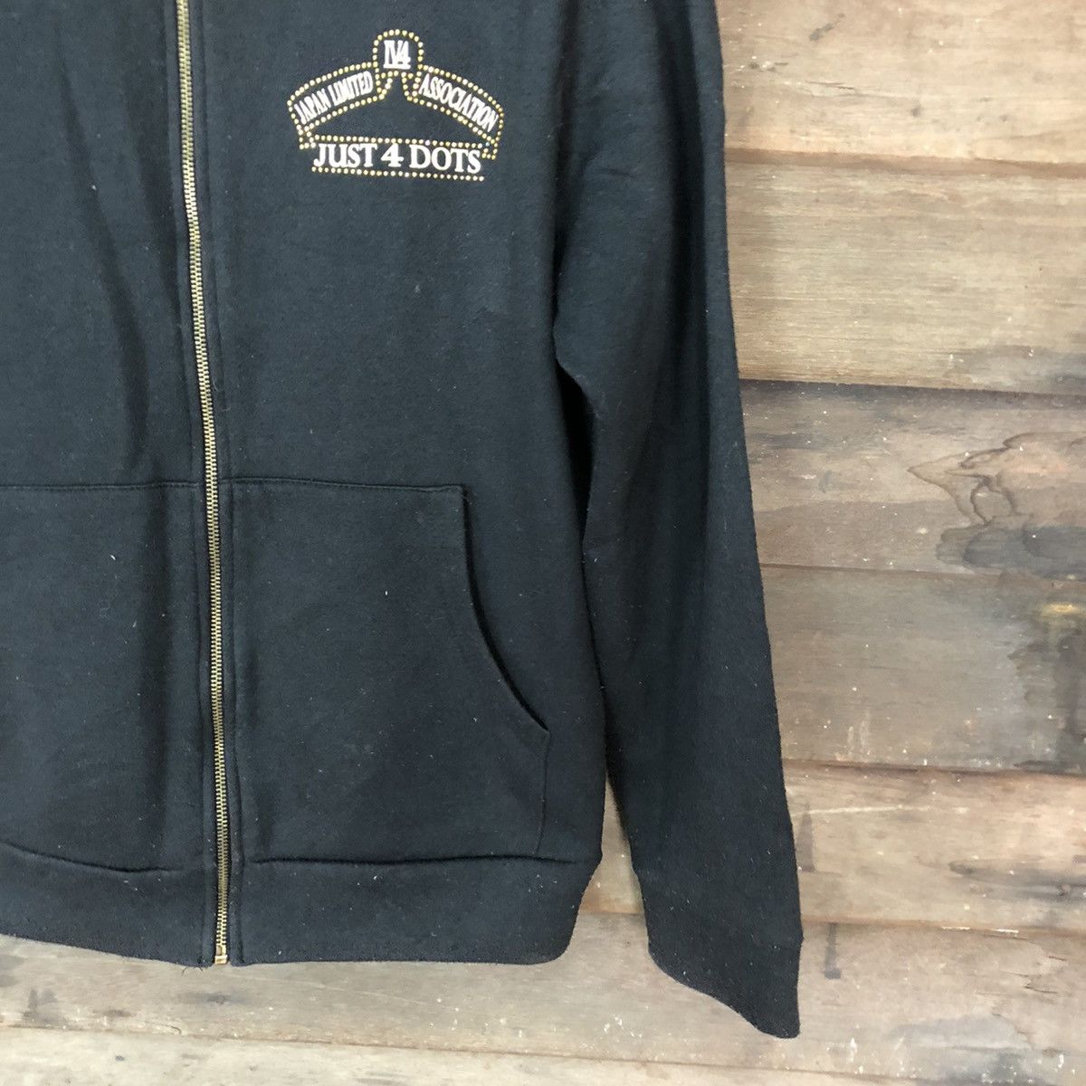 Japanese Brand × Vintage Just 4 Dots japan Black Hoodie sweater #4018 Size US L / EU 52-54 / 3 - 7 Thumbnail