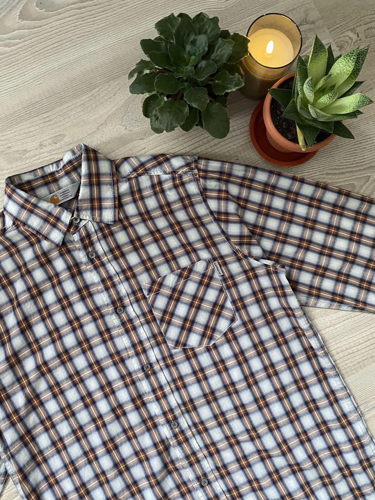 Carhartt Carhartt Vintage Flannel T shirt Size US S / EU 44-46 / 1 - 2 Thumbnail