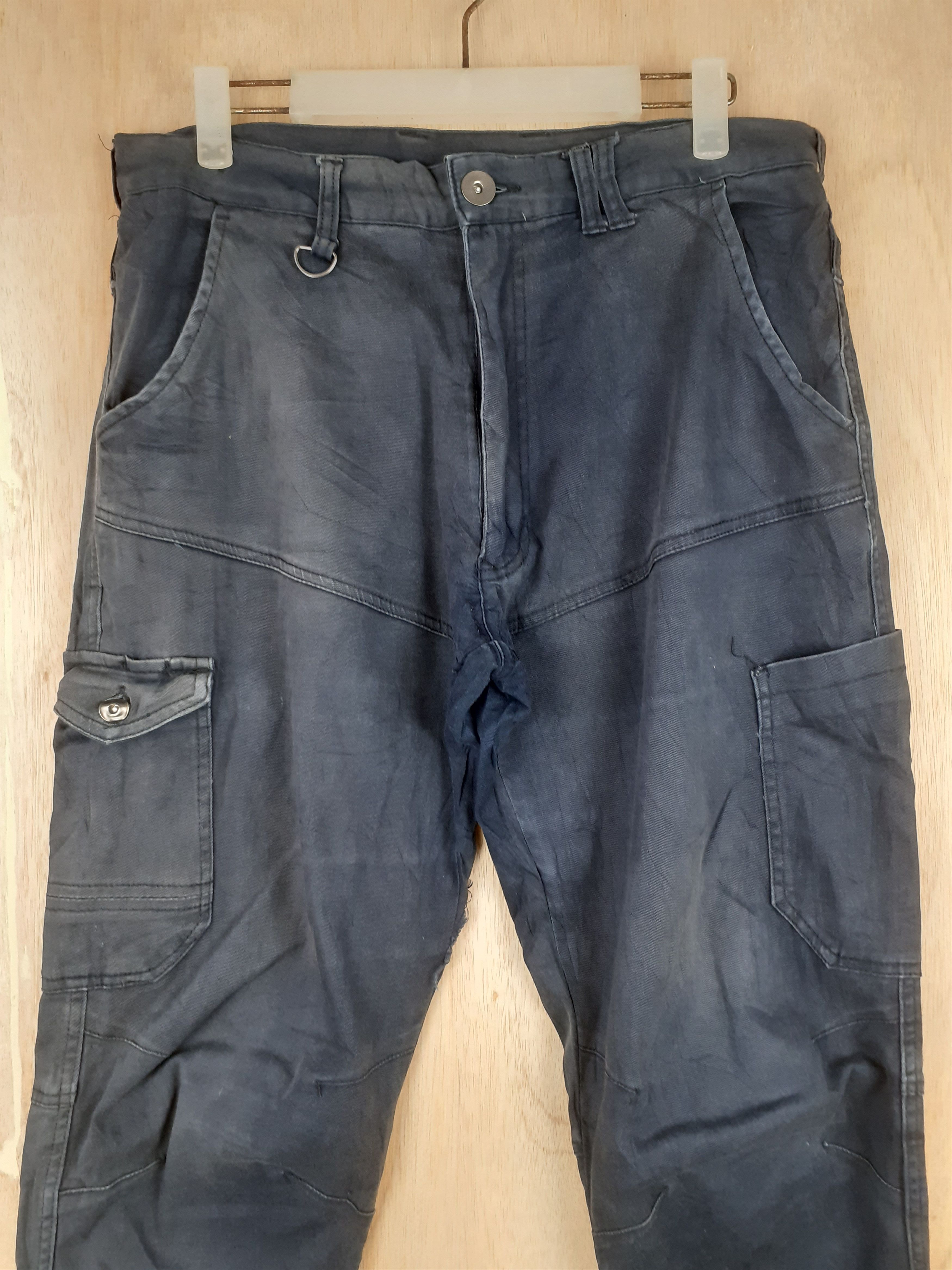 Faded Glory × Japanese Brand Jogger Stretch faded multipocket dark blue pants #S232 Size US 32 / EU 48 - 2 Thumbnail
