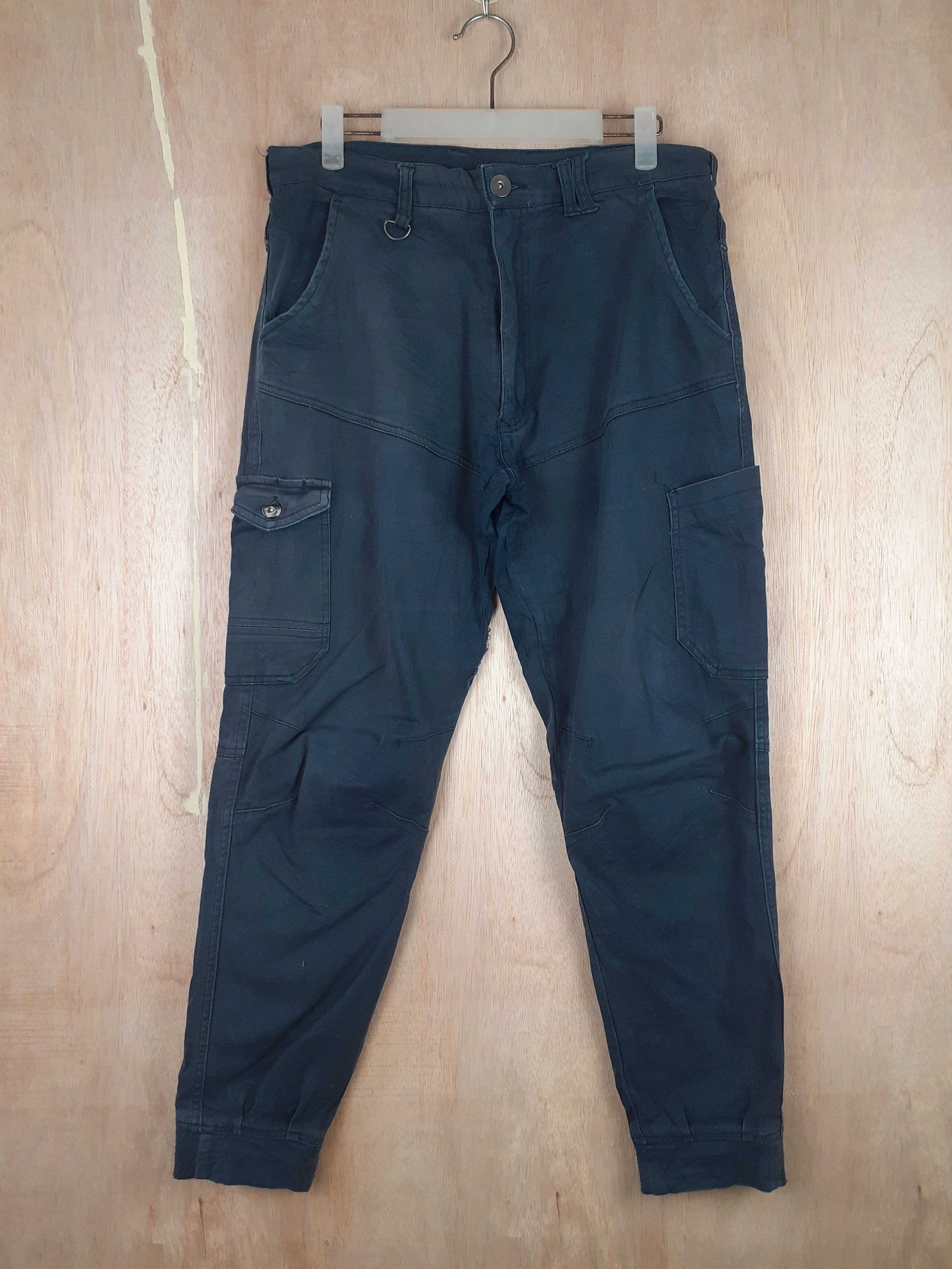 Faded Glory × Japanese Brand Jogger Stretch faded multipocket dark blue pants #S232 Size US 32 / EU 48 - 1 Thumbnail
