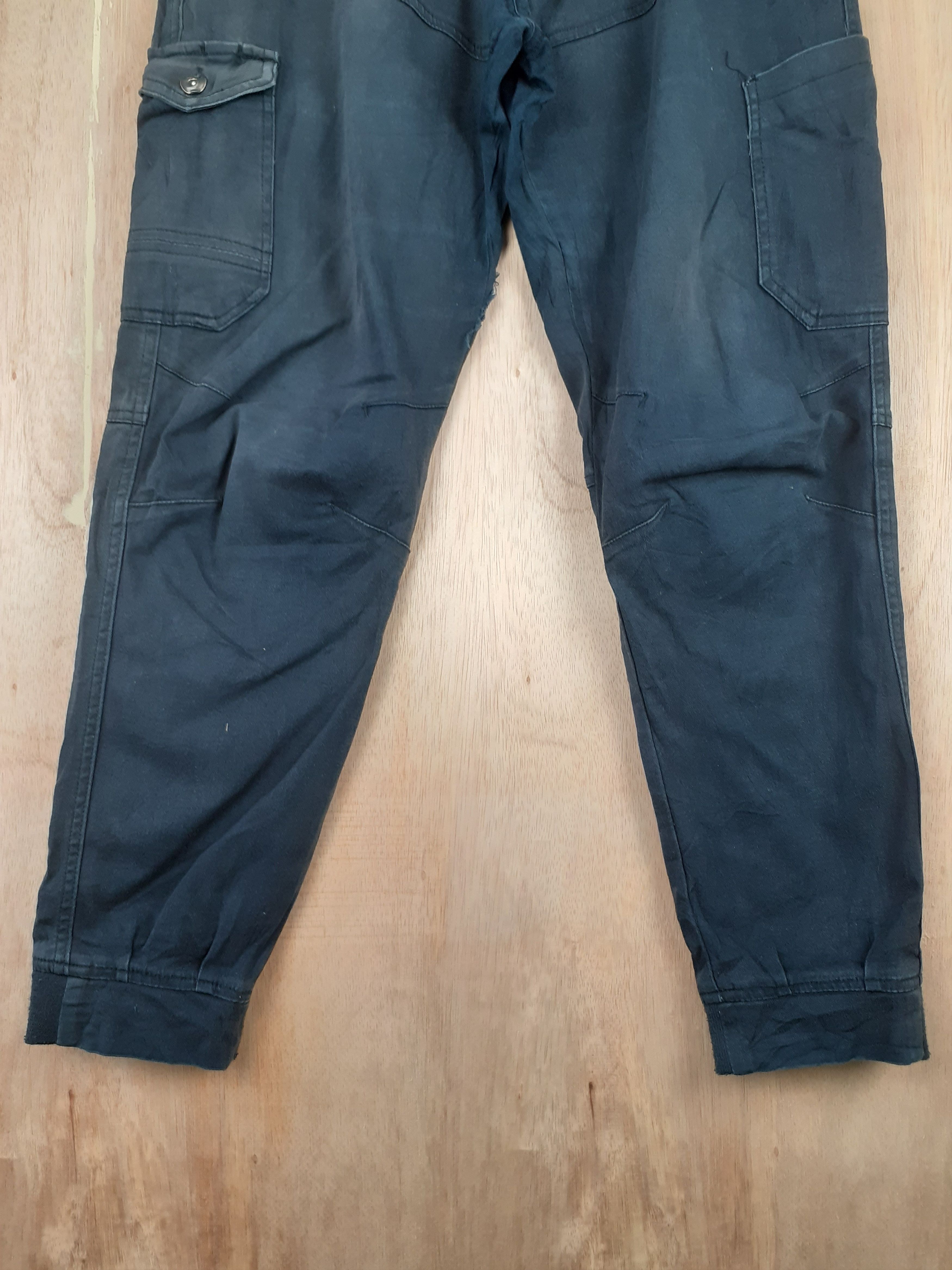 Faded Glory × Japanese Brand Jogger Stretch faded multipocket dark blue pants #S232 Size US 32 / EU 48 - 3 Thumbnail