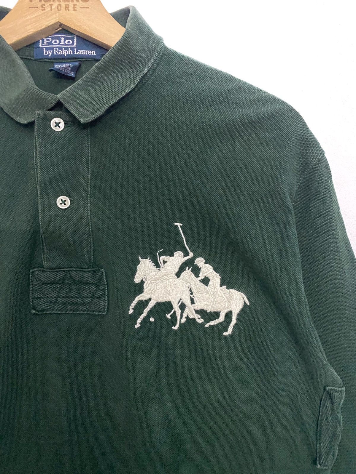 Polo Ralph Lauren Polo Ralph Lauren Long Sleeves Polo Tee Green Size US S / EU 44-46 / 1 - 3 Thumbnail