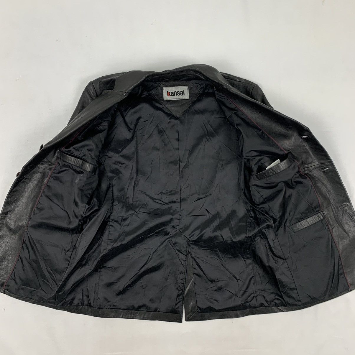 Japanese Brand Vintage Kansai Yamamoto Japanese Brand Leather Coats Size US M / EU 48-50 / 2 - 5 Thumbnail