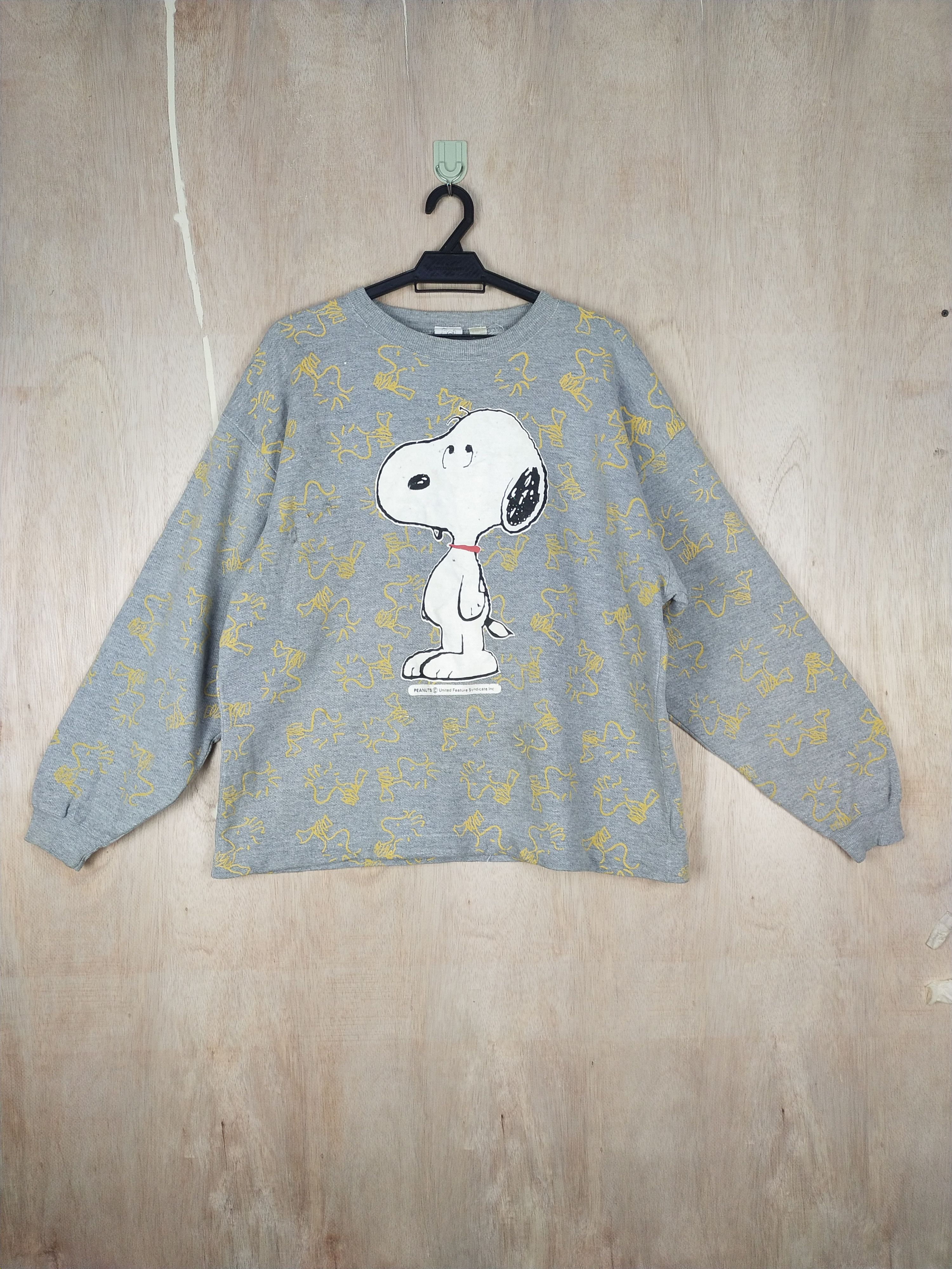 Peanuts DL Peanuts movie cartoon vintage fullprint sweaters #2773 Size US L / EU 52-54 / 3 - 1 Thumbnail