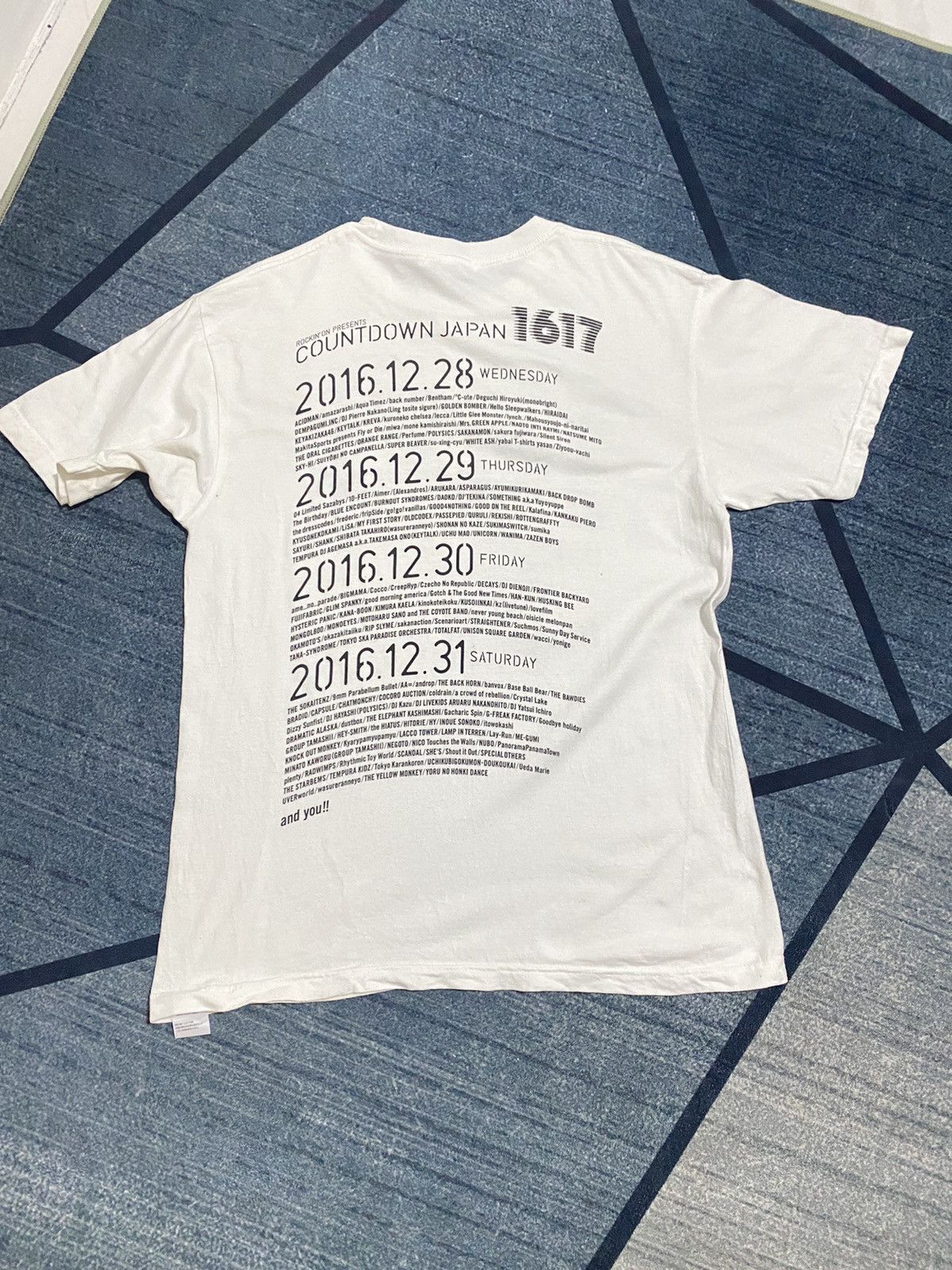 Band Tees × Japanese Brand Japanese Festival Tee Countdown 16/17 White Large Size US L / EU 52-54 / 3 - 2 Thumbnail