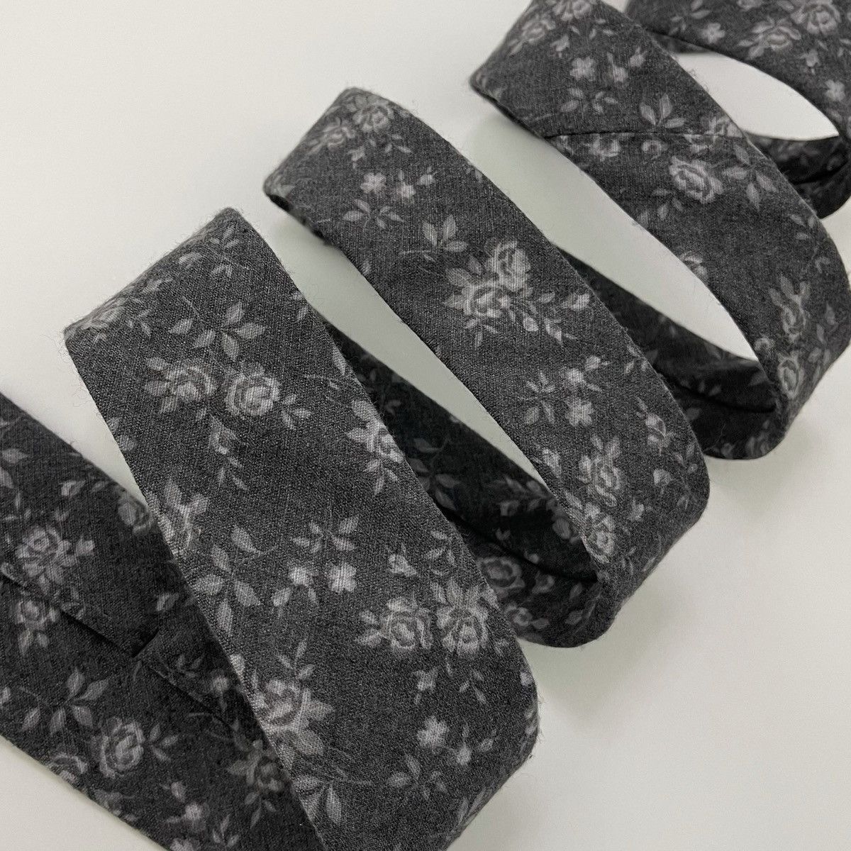 Other Men's Charcoal Floral Necktie & Black Tie Bar Clip Size ONE SIZE - 3 Thumbnail