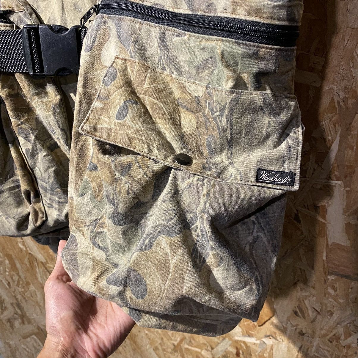Vintage × Woolrich Woolen Mills VINTAGE RARE‼️Woolrich Rugged Outdoorwear Camo Multi Pockets Size US XL / EU 56 / 4 - 5 Thumbnail