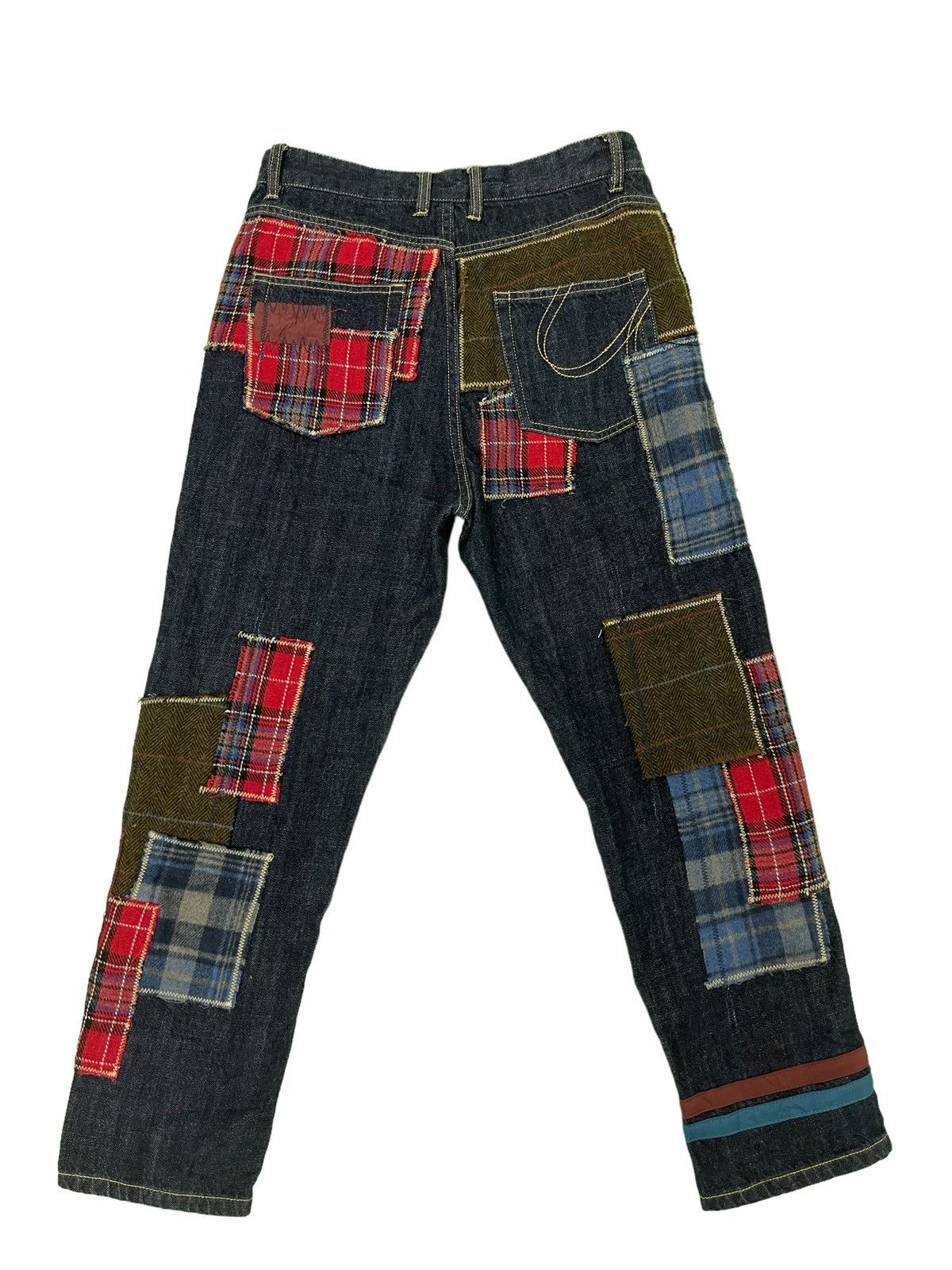 Japanese Brand Patchwork Boro Jeans As Know As De Base Tapered Baggy 36🟦 Size US 30 / EU 46 - 1 Thumbnail