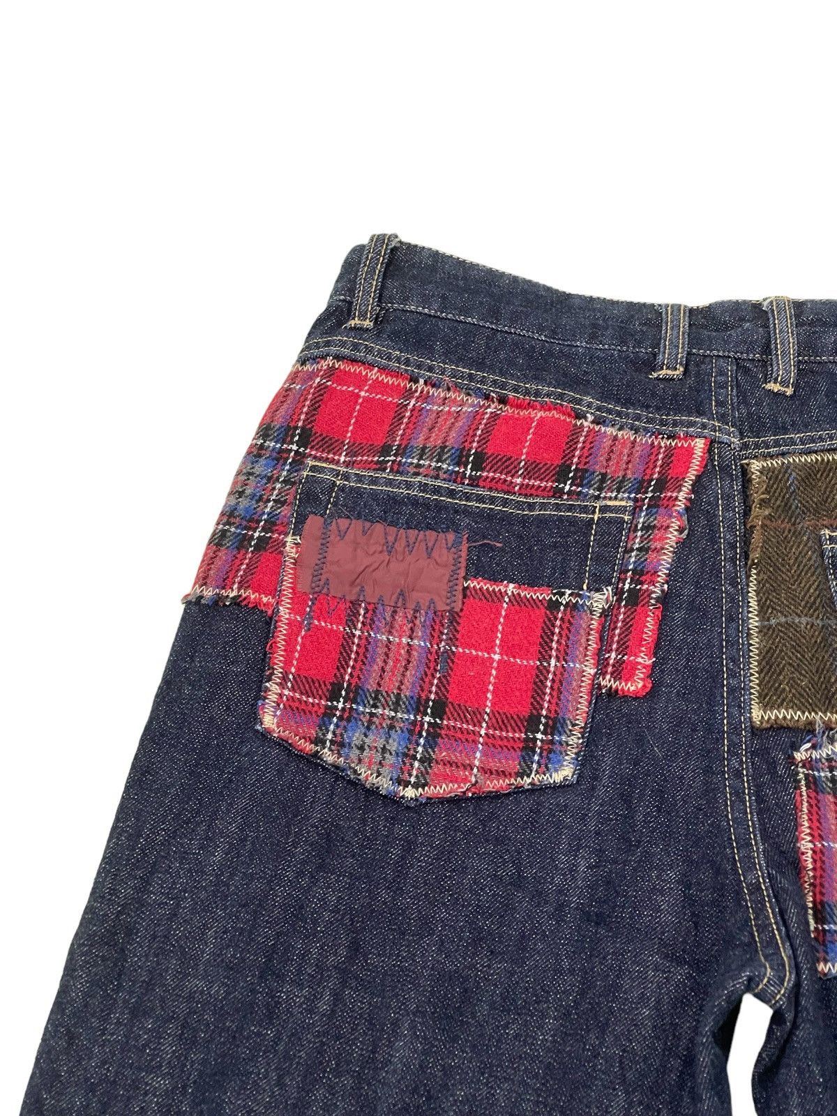 Japanese Brand Patchwork Boro Jeans As Know As De Base Tapered Baggy 36🟦 Size US 30 / EU 46 - 7 Thumbnail
