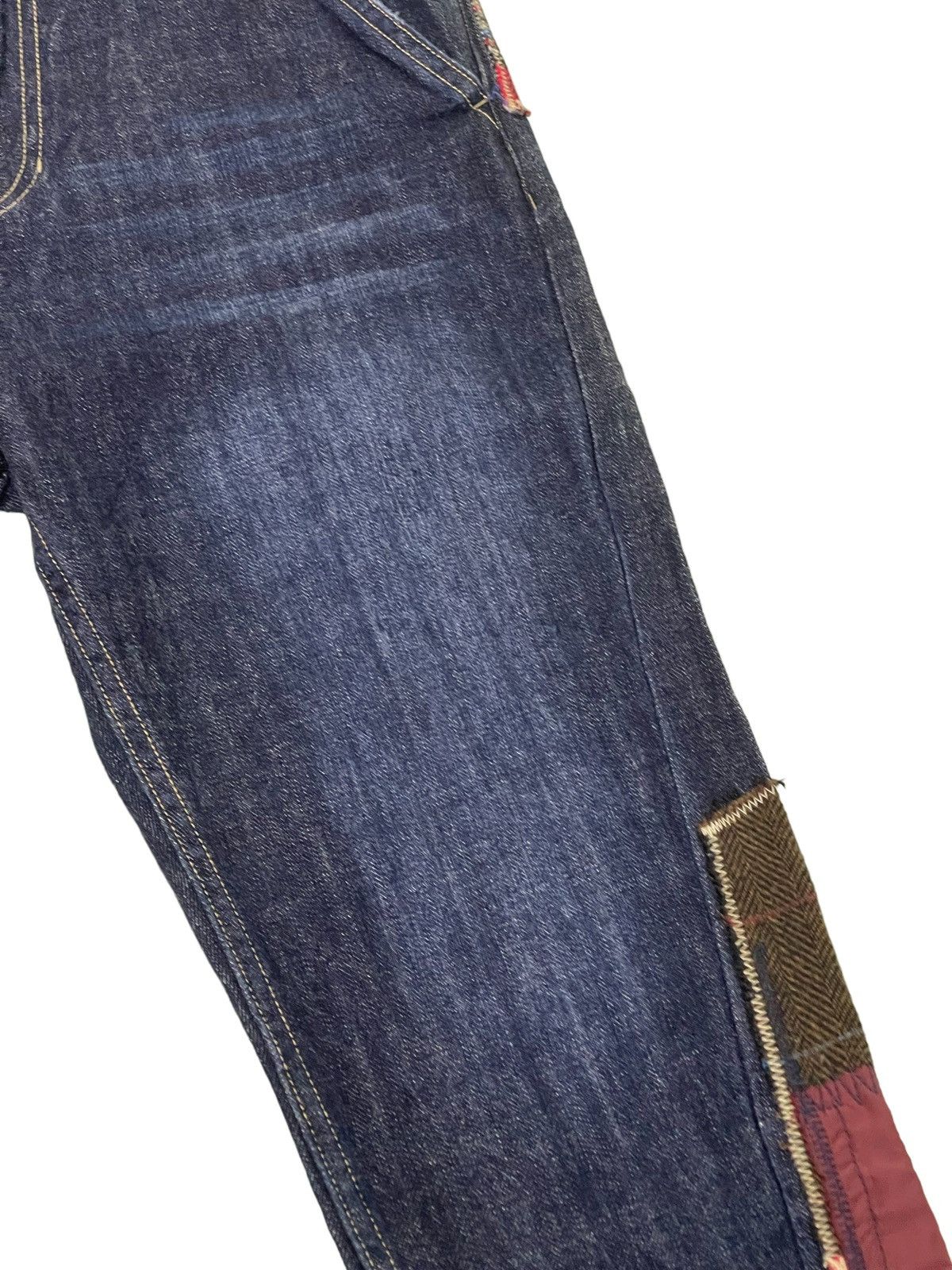 Japanese Brand Patchwork Boro Jeans As Know As De Base Tapered Baggy 36🟦 Size US 30 / EU 46 - 16 Thumbnail