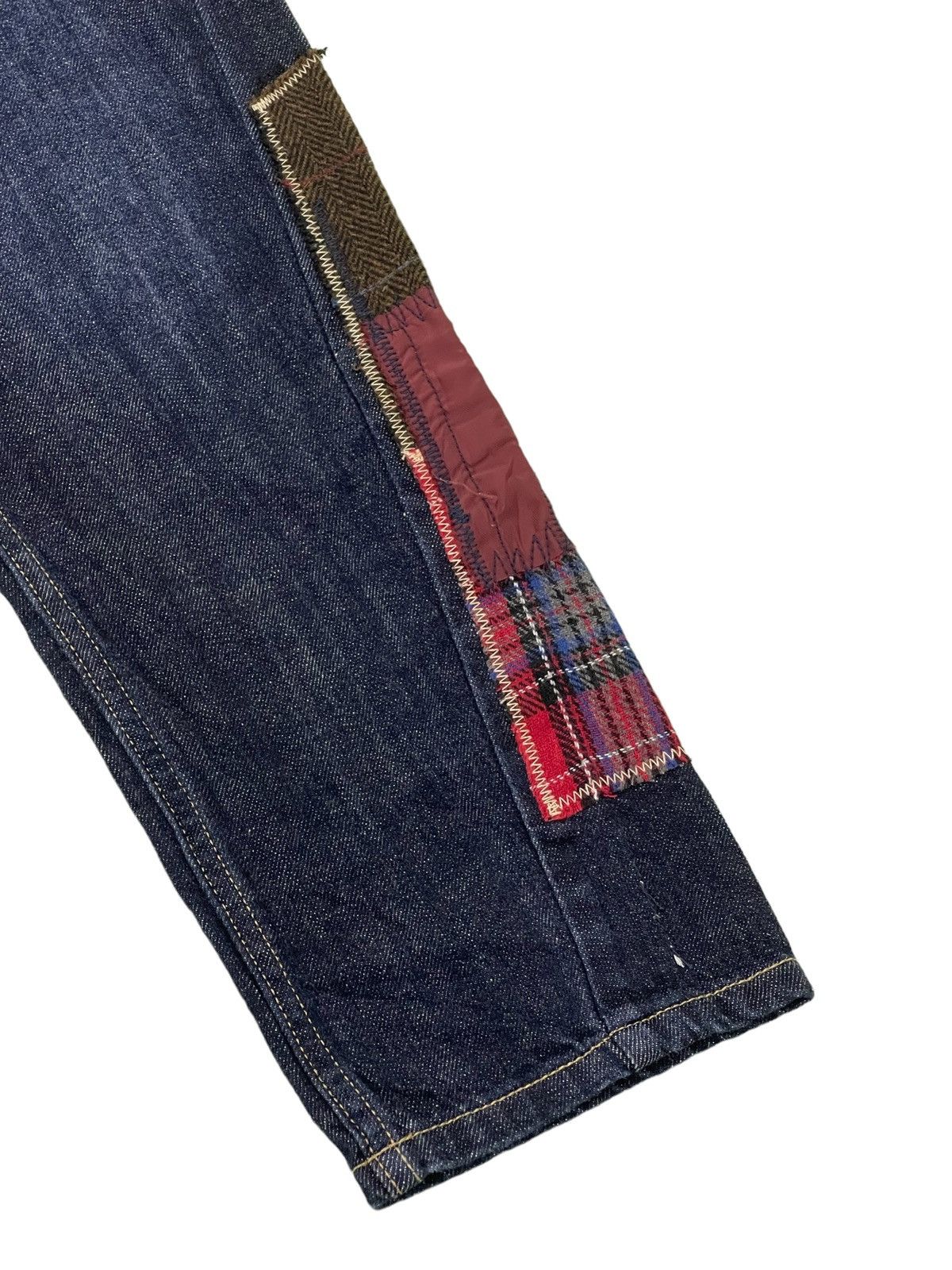 Japanese Brand Patchwork Boro Jeans As Know As De Base Tapered Baggy 36🟦 Size US 30 / EU 46 - 13 Thumbnail