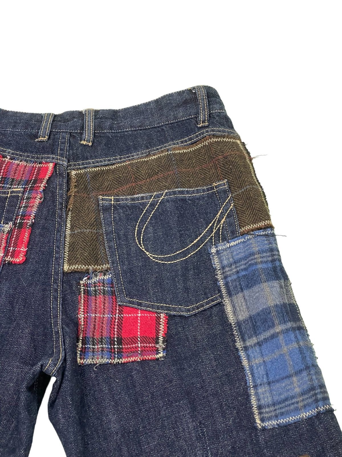 Japanese Brand Patchwork Boro Jeans As Know As De Base Tapered Baggy 36🟦 Size US 30 / EU 46 - 9 Thumbnail