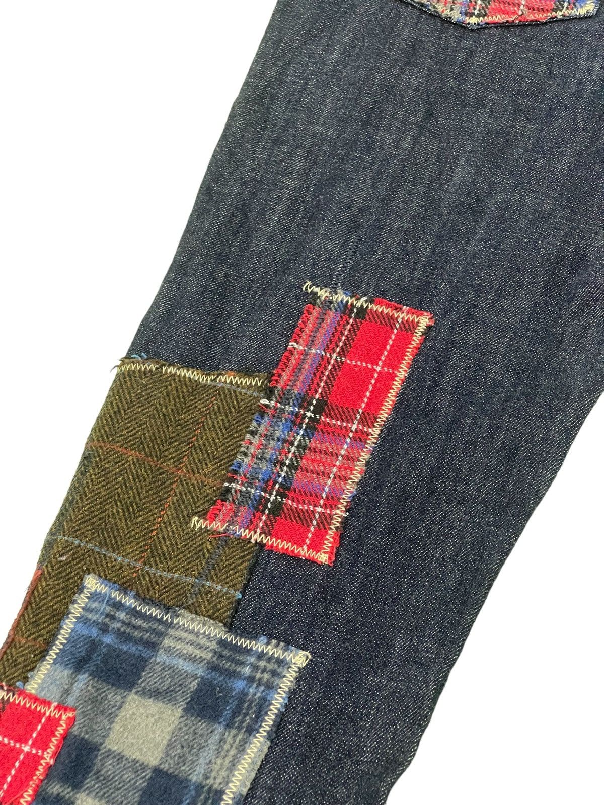 Japanese Brand Patchwork Boro Jeans As Know As De Base Tapered Baggy 36🟦 Size US 30 / EU 46 - 6 Thumbnail