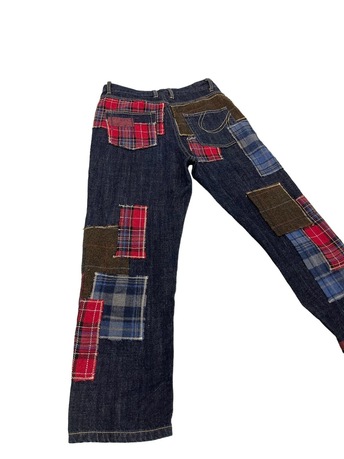 Japanese Brand Patchwork Boro Jeans As Know As De Base Tapered Baggy 36🟦 Size US 30 / EU 46 - 2 Thumbnail