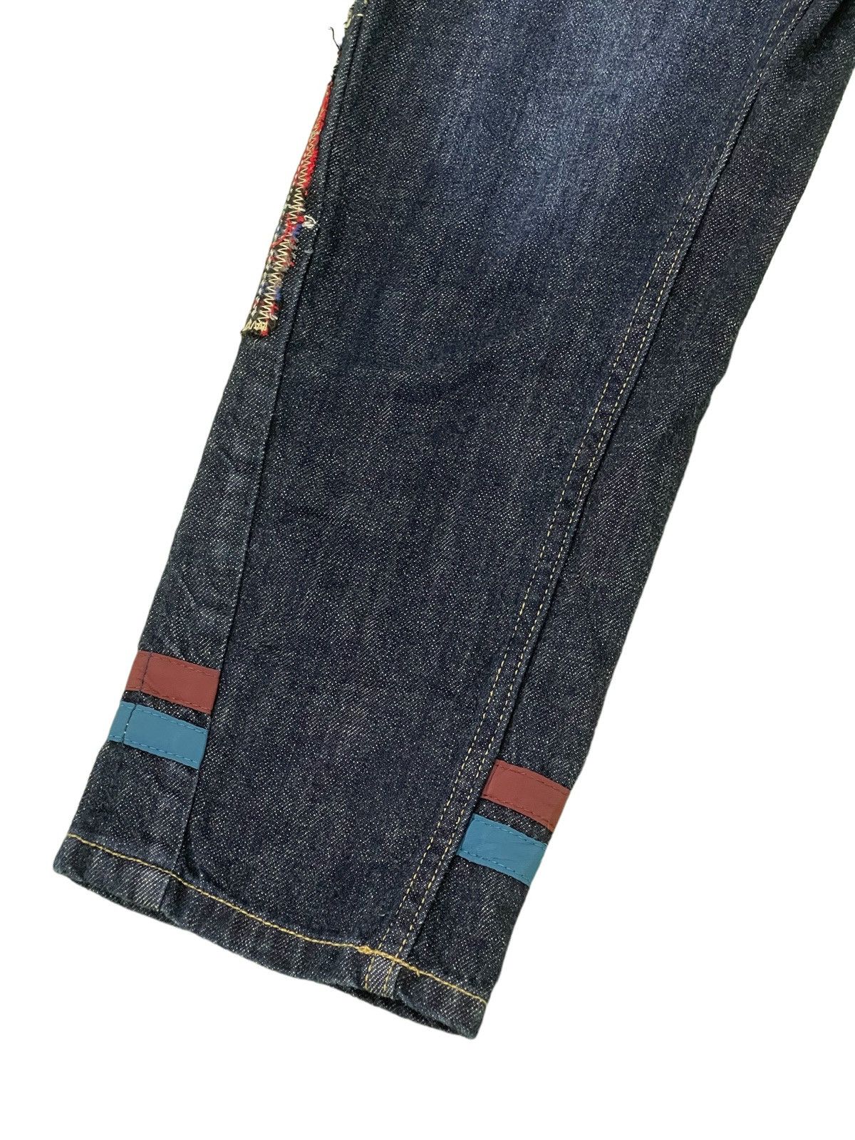 Japanese Brand Patchwork Boro Jeans As Know As De Base Tapered Baggy 36🟦 Size US 30 / EU 46 - 14 Thumbnail