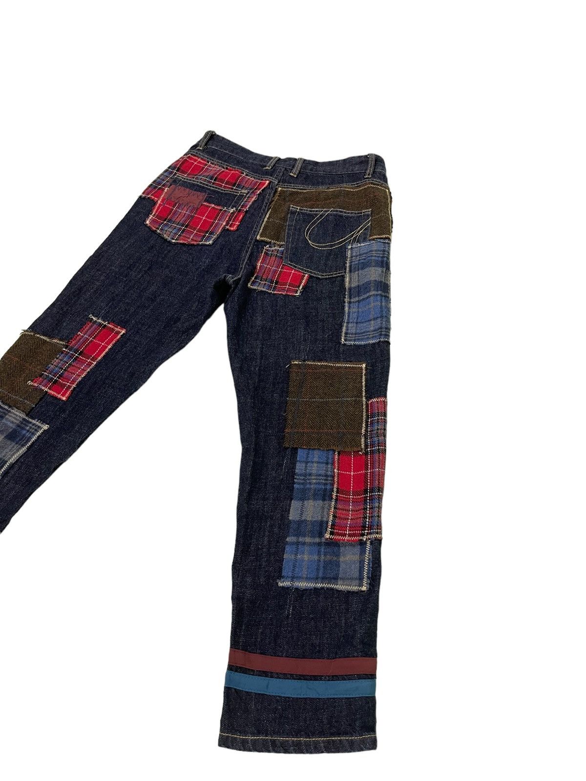 Japanese Brand Patchwork Boro Jeans As Know As De Base Tapered Baggy 36🟦 Size US 30 / EU 46 - 3 Thumbnail