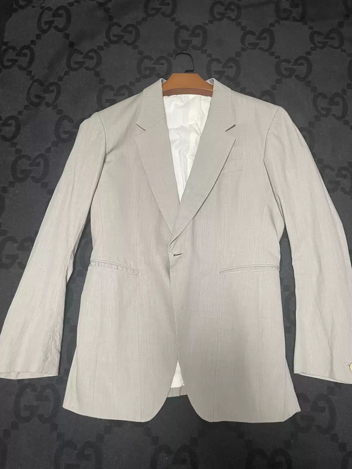 YOHJI YAMAMOTO Size L Beige Cotton Notch Lapel Suit main image 0