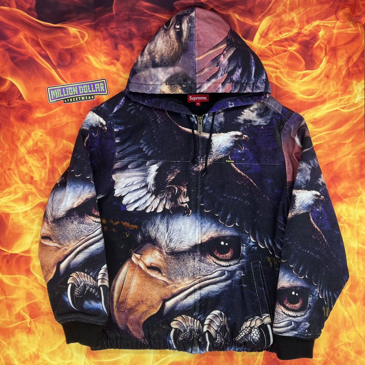 supreme Eagle Hooded Work Jacket xl-